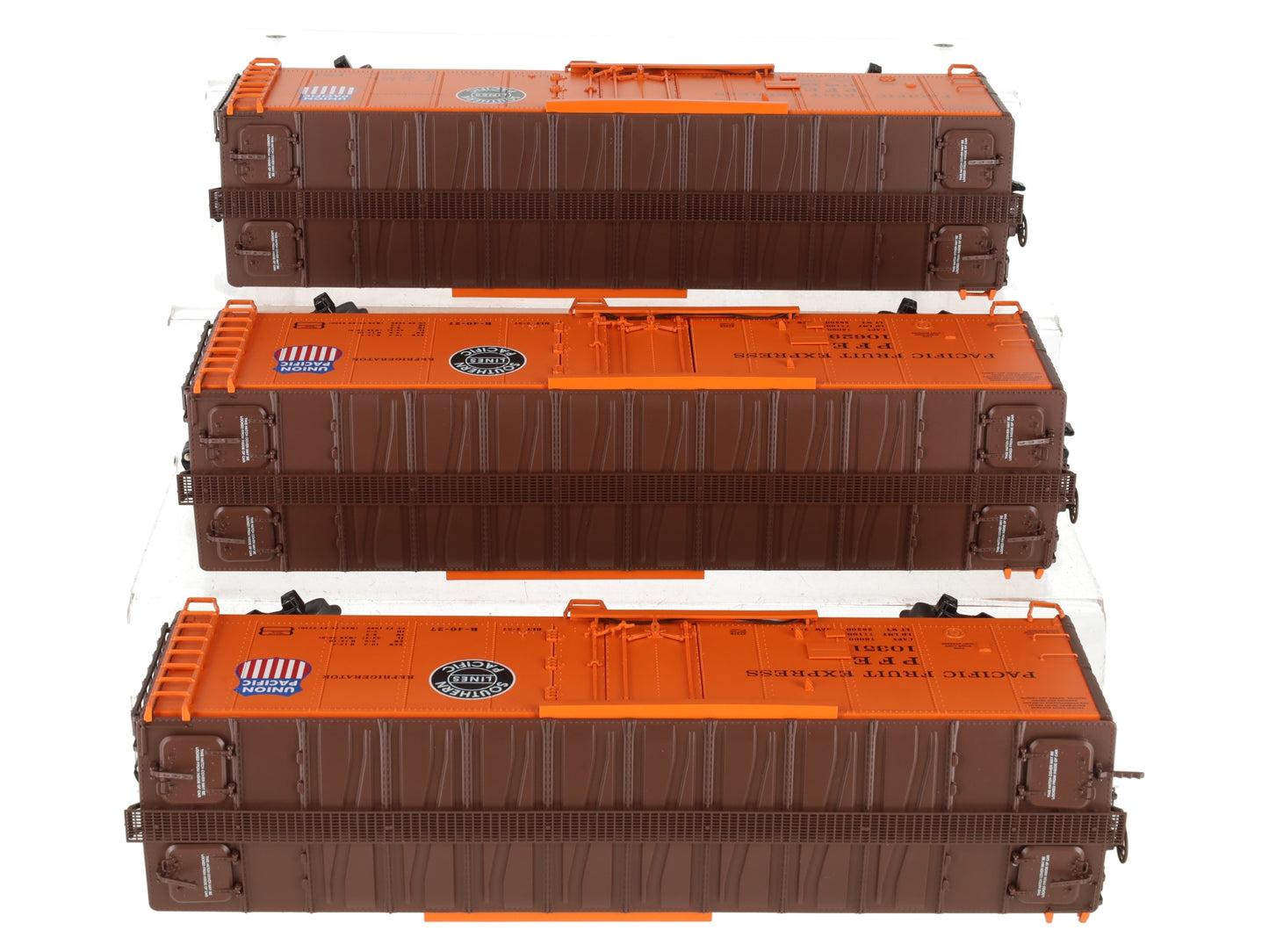 Lionel 6-27372 O Pacific Fruit Express Steel-Sided Refrigerator Car (Pack of 3) EX/Box