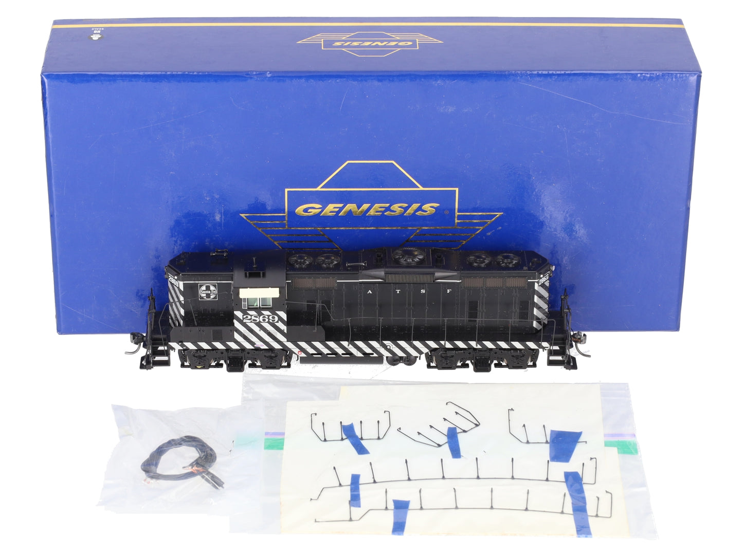 Athearn G62432 HO Santa Fe GP7 Zebra Diesel Locomotive #2869 w/DCC/SND EX/Box