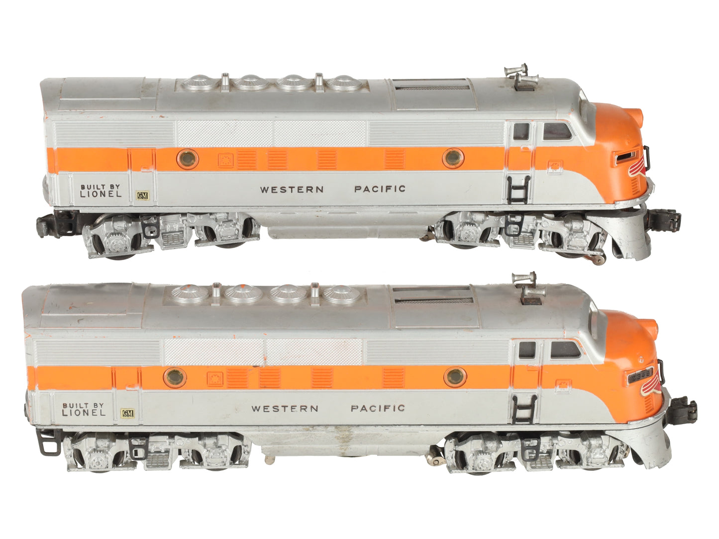 Lionel 2345 Vintage O Western Pacific F3 AA Diesel Locomotive Set VG/Box