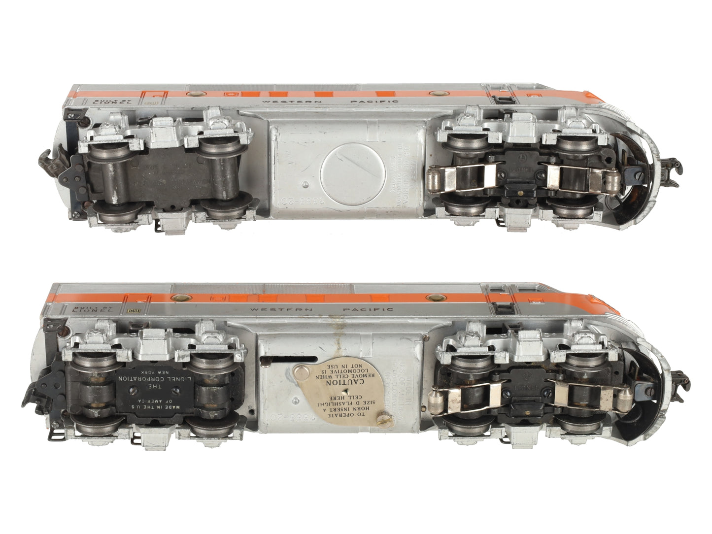 Lionel 2345 Vintage O Western Pacific F3 AA Diesel Locomotive Set VG/Box