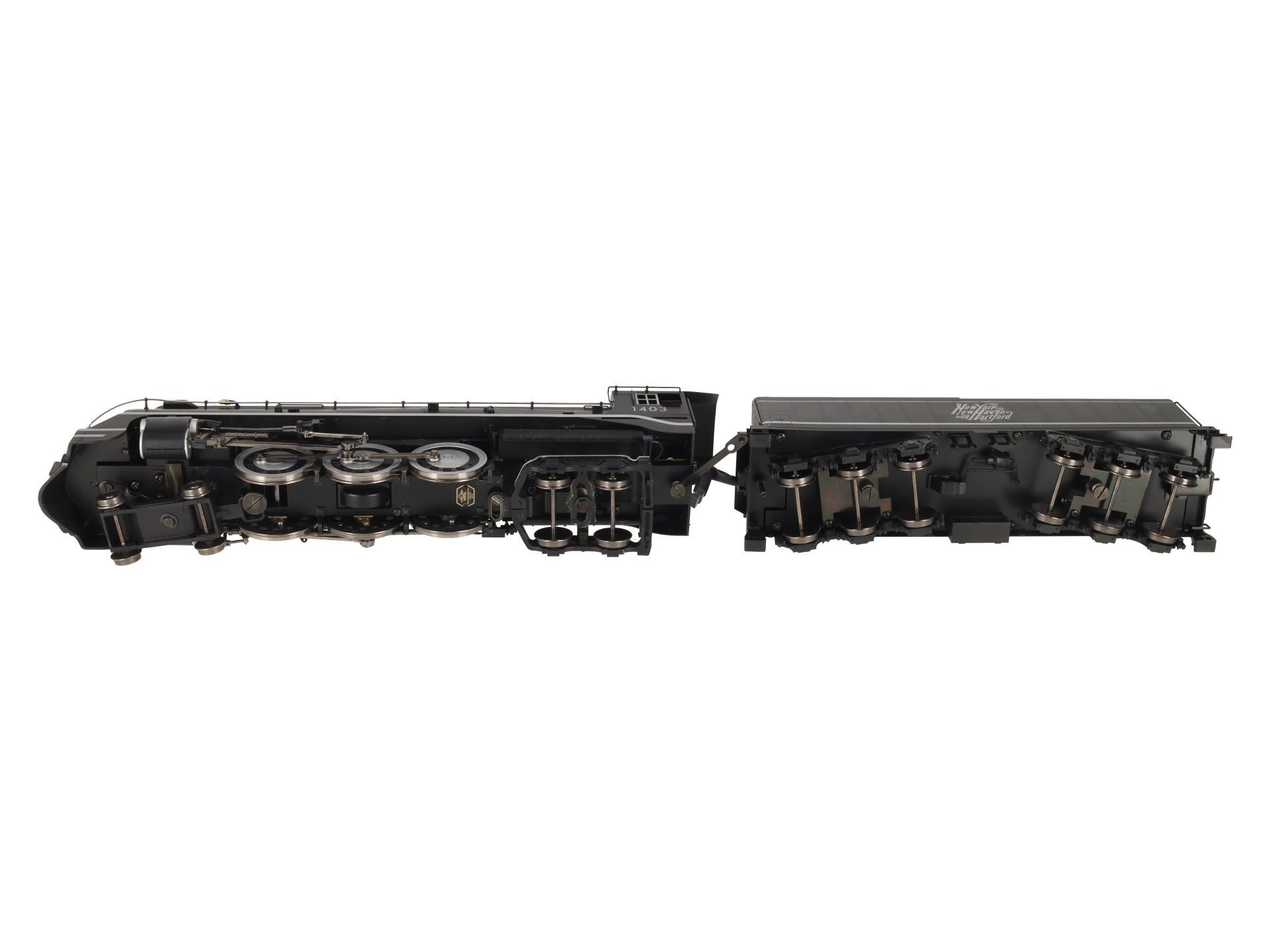 Weaver G1704S O Scale BRASS New Haven I-5 4-6-4 Steam Engine and Tender (2 Rail) EX/Box