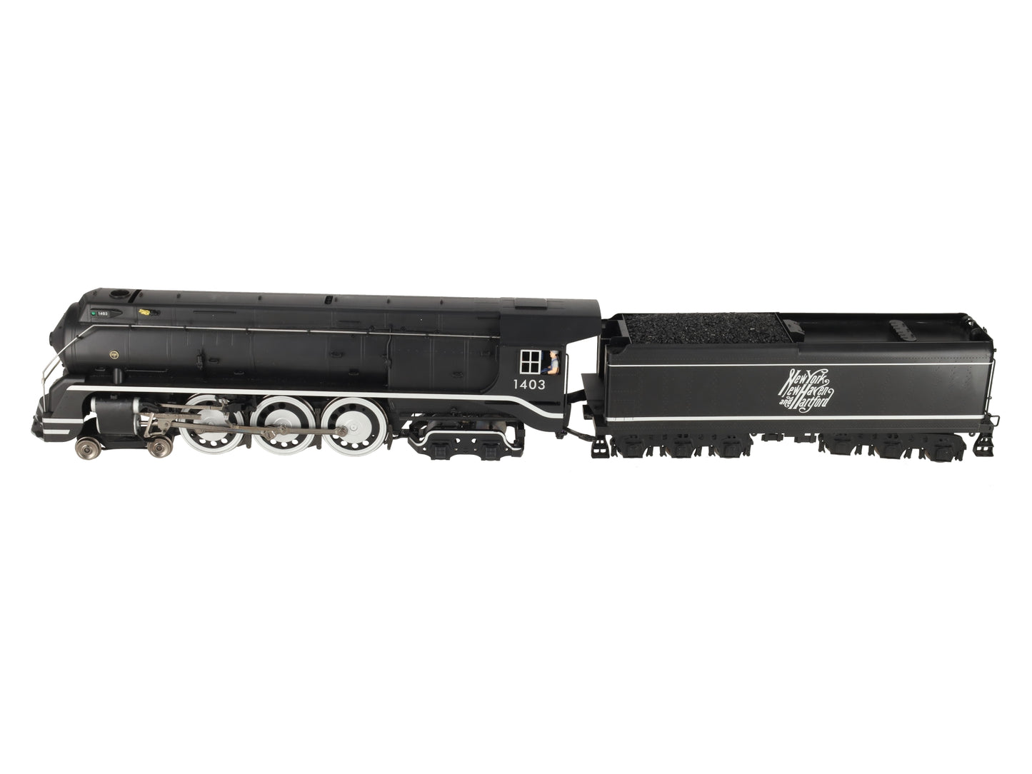 Weaver G1704S O Scale BRASS New Haven I-5 4-6-4 Steam Engine and Tender (2 Rail) EX/Box