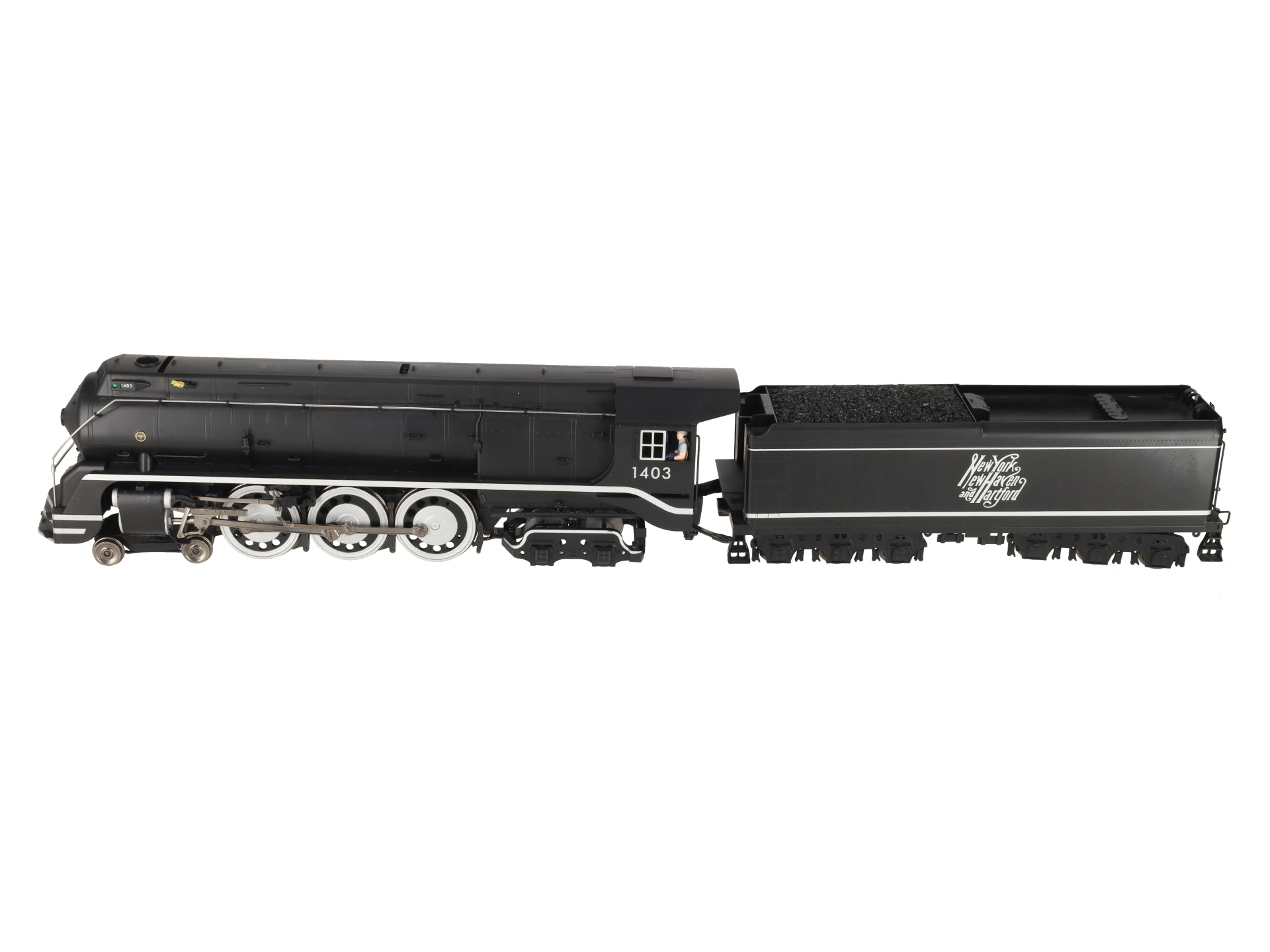 Weaver G1704S O Scale BRASS New Haven I-5 4-6-4 Steam Engine and Tender (2 Rail) EX/Box