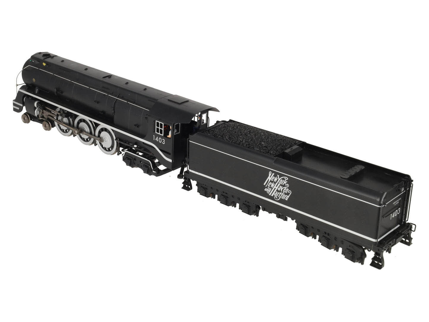 Weaver G1704S O Scale BRASS New Haven I-5 4-6-4 Steam Engine and Tender (2 Rail) EX/Box