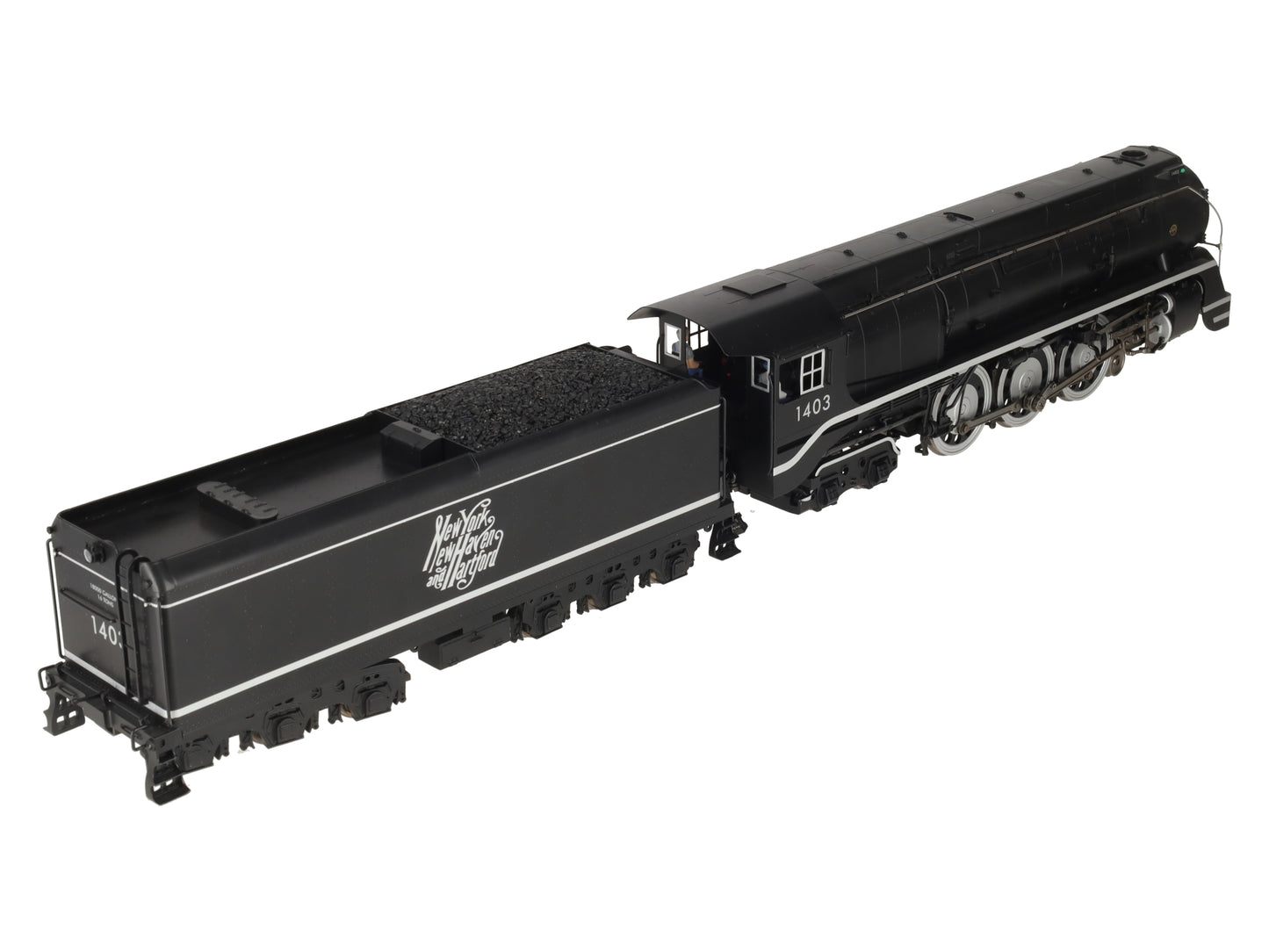 Weaver G1704S O Scale BRASS New Haven I-5 4-6-4 Steam Engine and Tender (2 Rail) EX/Box