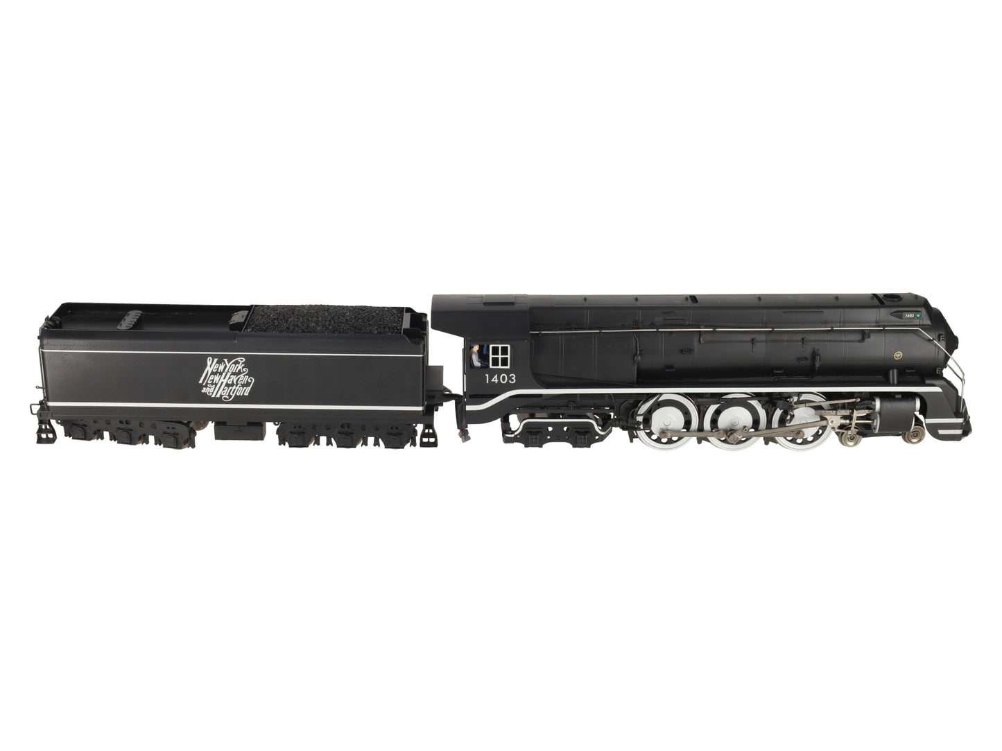 Weaver G1704S O Scale BRASS New Haven I-5 4-6-4 Steam Engine and Tender (2 Rail) EX/Box