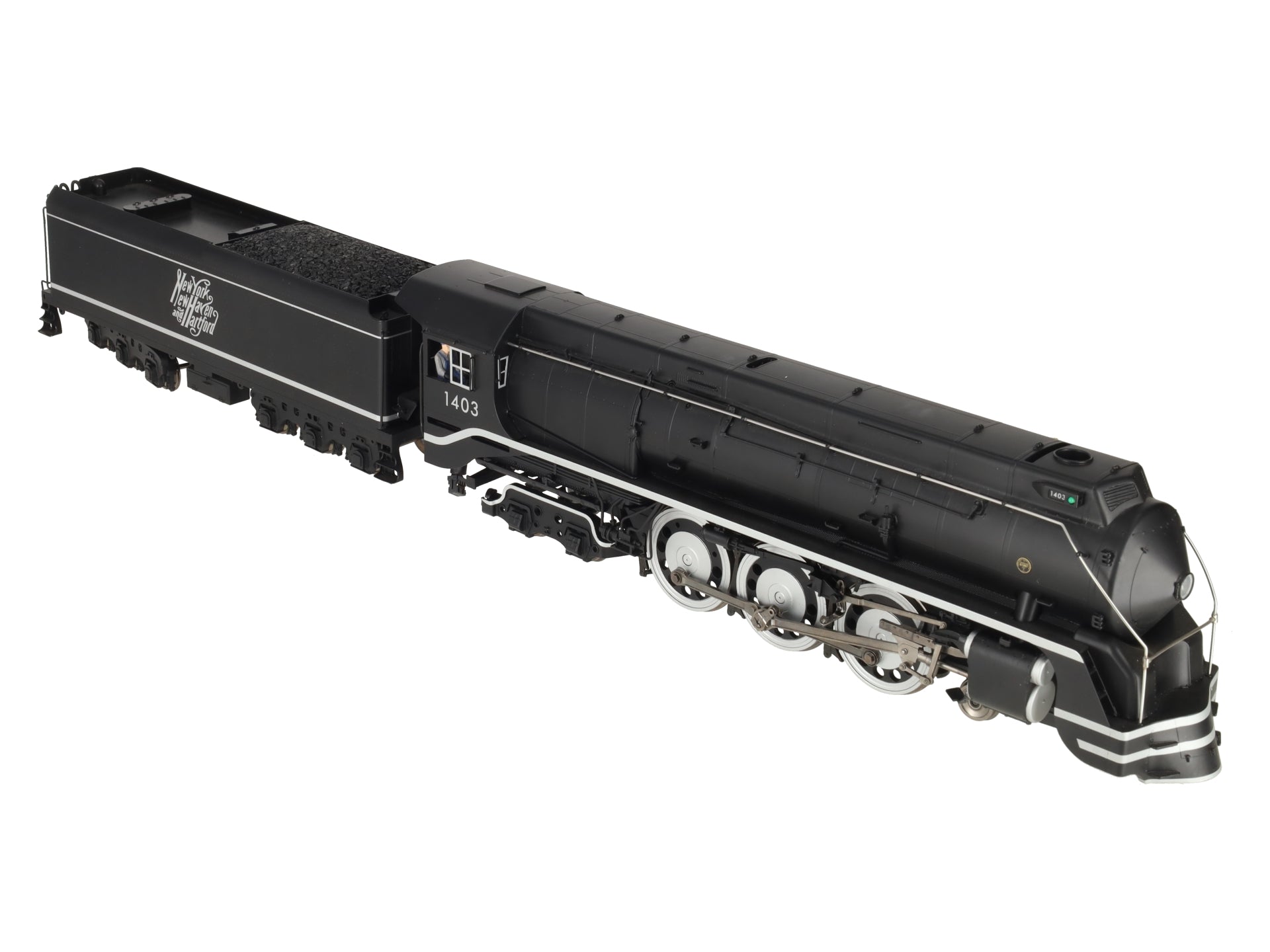 Weaver G1704S O Scale BRASS New Haven I-5 4-6-4 Steam Engine and Tender (2 Rail) EX/Box
