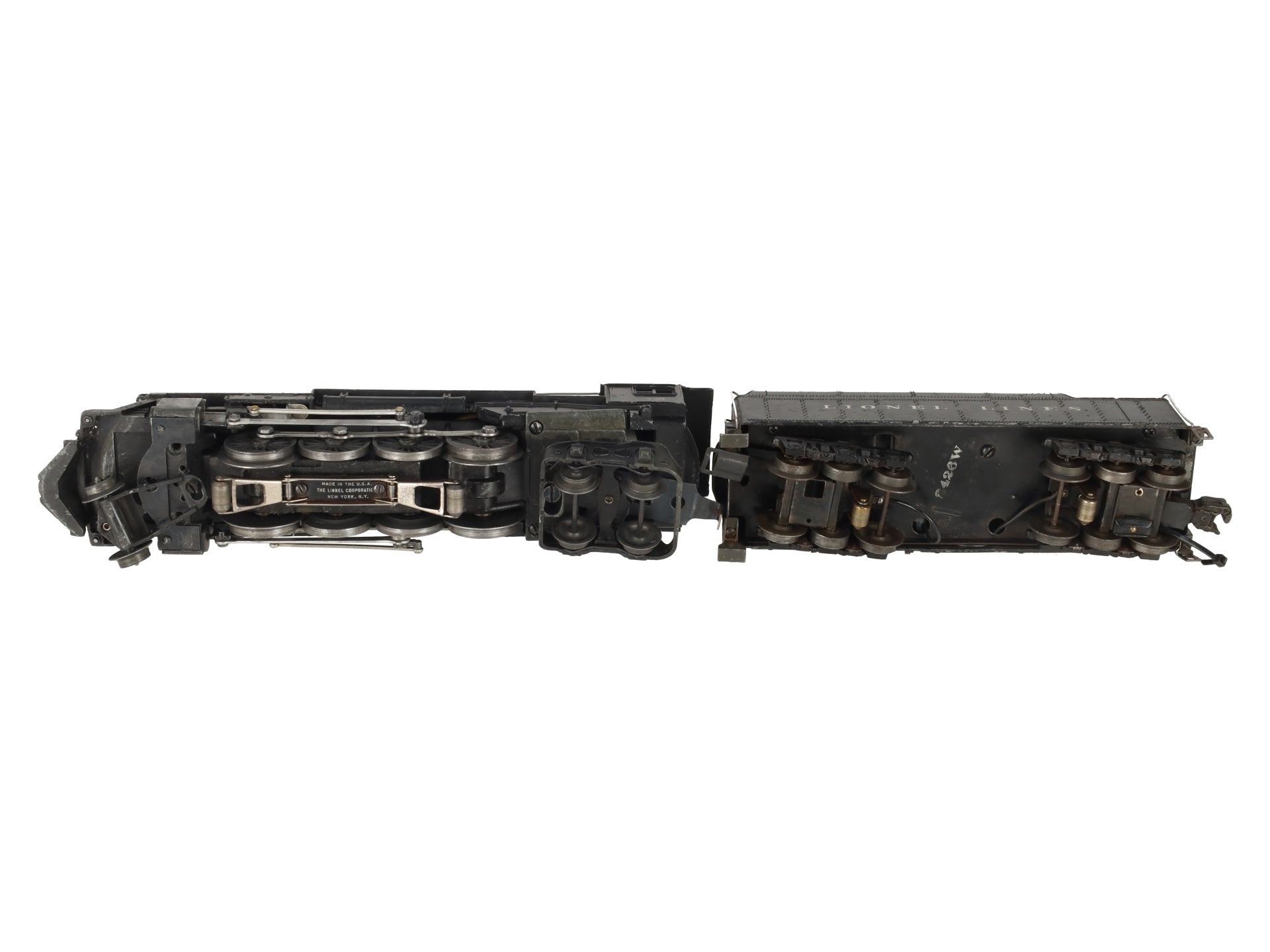 Lionel 726RR Vintage O Berkshire 2-8-4 Die-Cast Steam Locomotive W/ 2426W Tender VG
