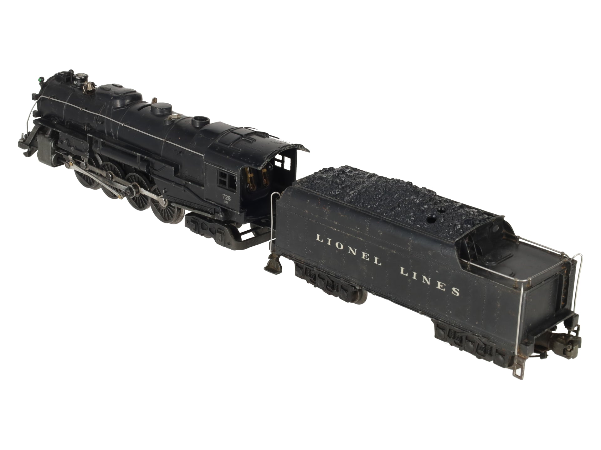 Lionel 726RR Vintage O Berkshire 2-8-4 Die-Cast Steam Locomotive W/ 2426W Tender VG