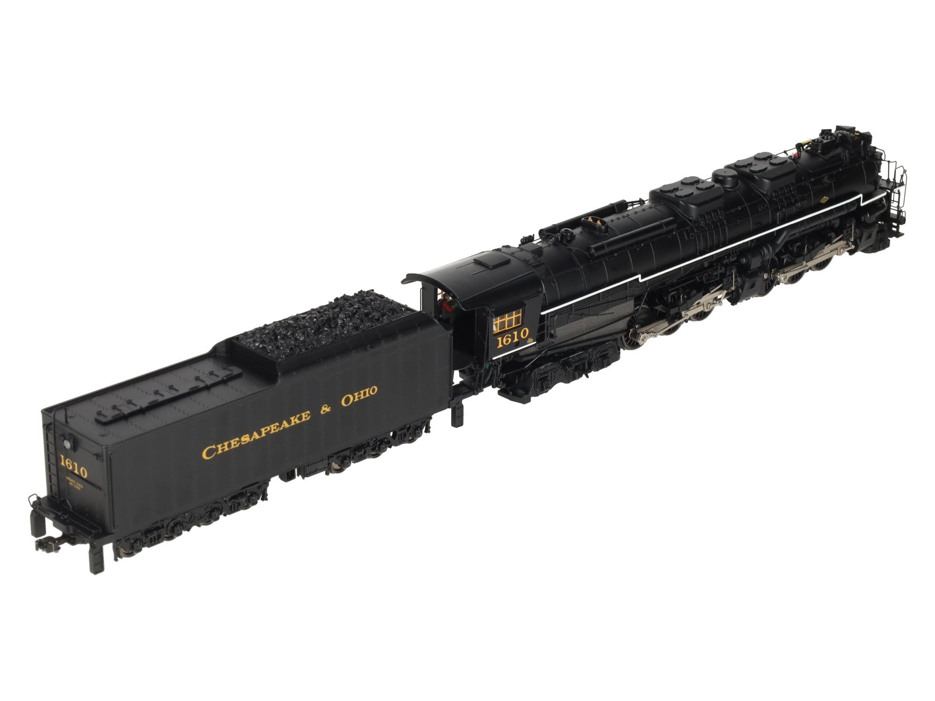 MTH 80-3251-1 HO Chesapeake & Ohio 2-6-6-6 Steam Locomotive #1610 w/PS3 EX/Box