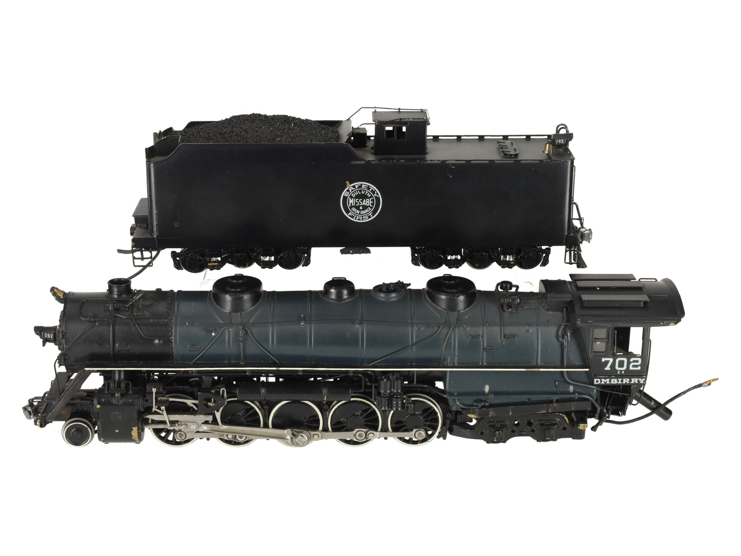O Scale 2-Rail BRASS DMIR 2-10-4 E-4 Steam Locomotive & Tender #702 - Painted VG