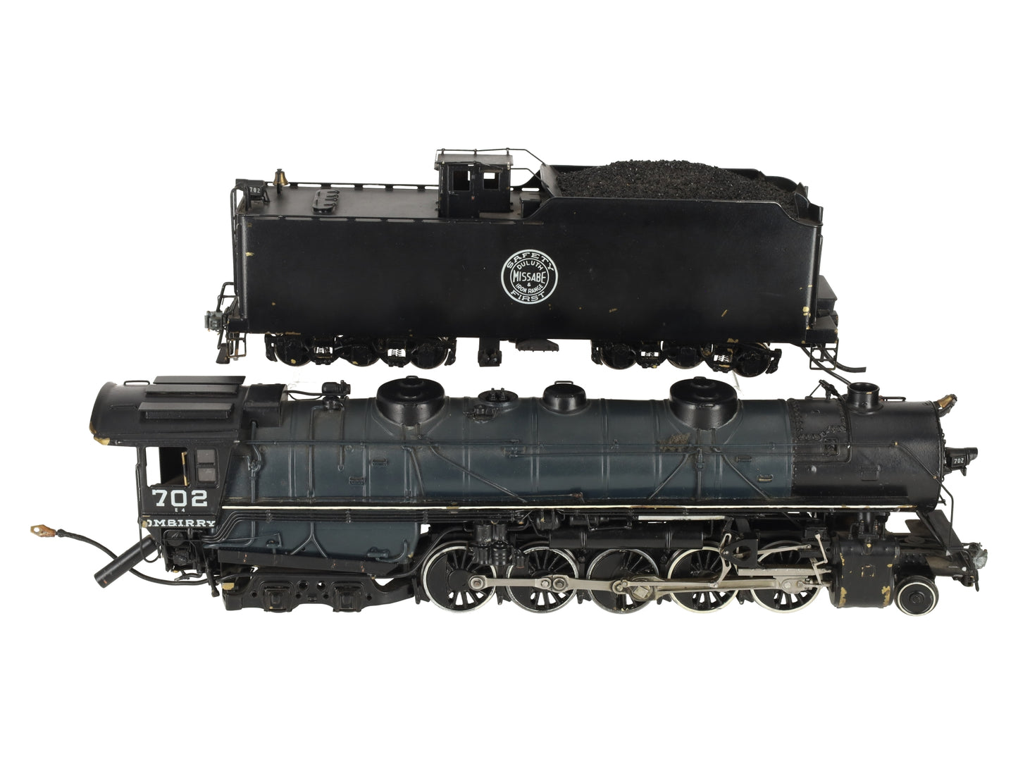 O Scale 2-Rail BRASS DMIR 2-10-4 E-4 Steam Locomotive & Tender #702 - Painted VG