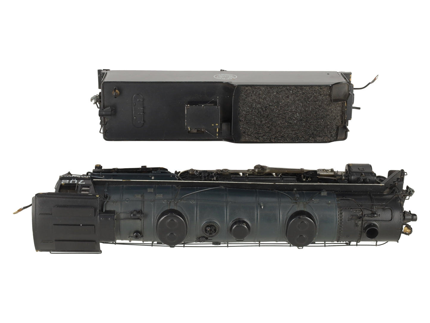 O Scale 2-Rail BRASS DMIR 2-10-4 E-4 Steam Locomotive & Tender #702 - Painted VG