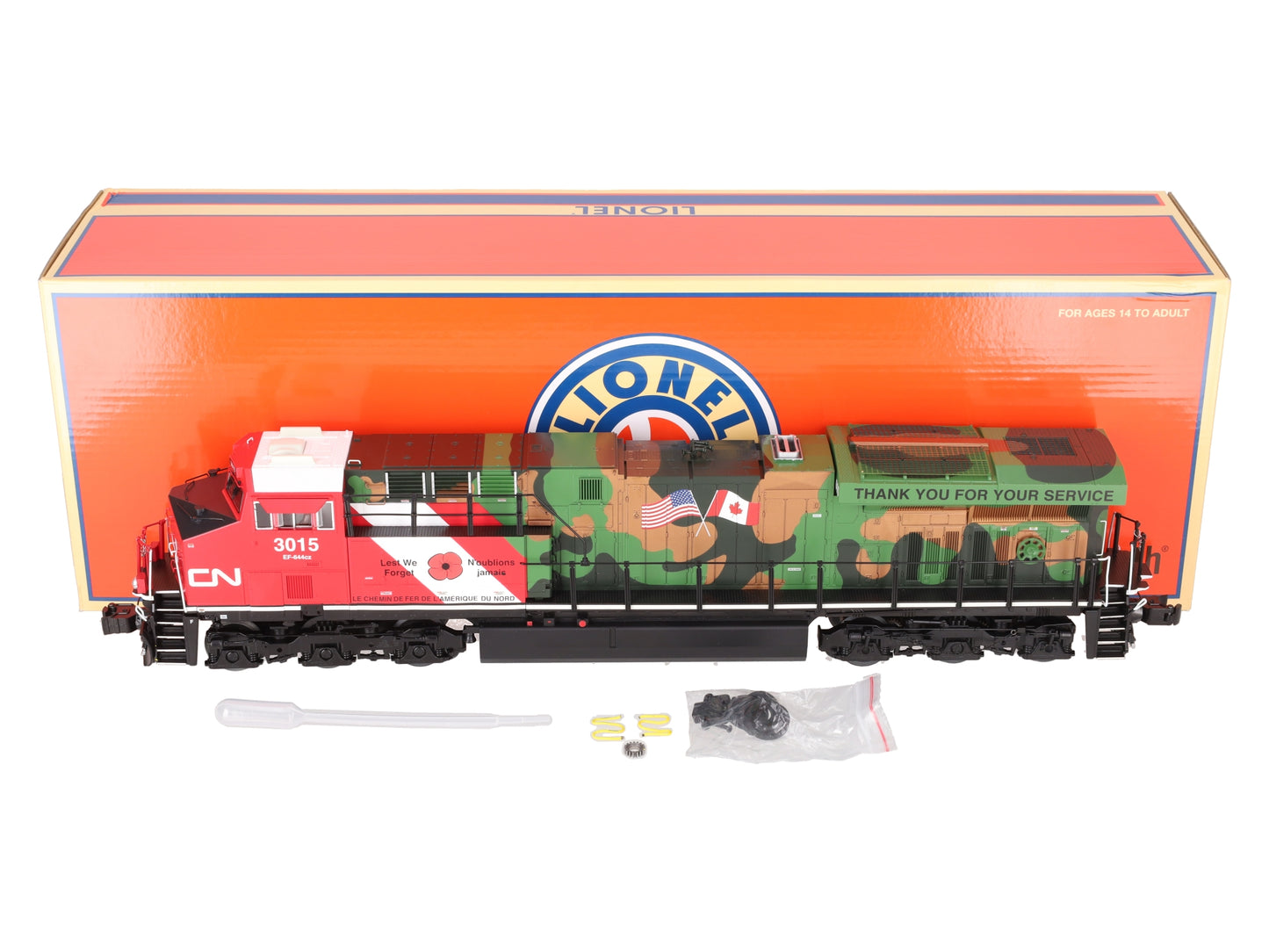 Lionel 2233491 O Canadian National Veterans ES44AC Diesel Locomotive #3015 LN/Box