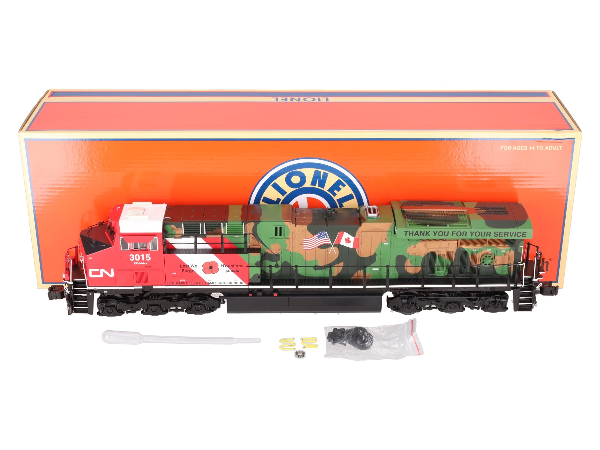 Lionel 2233491 O Canadian National Veterans ES44AC Diesel Locomotive #3015 LN/Box