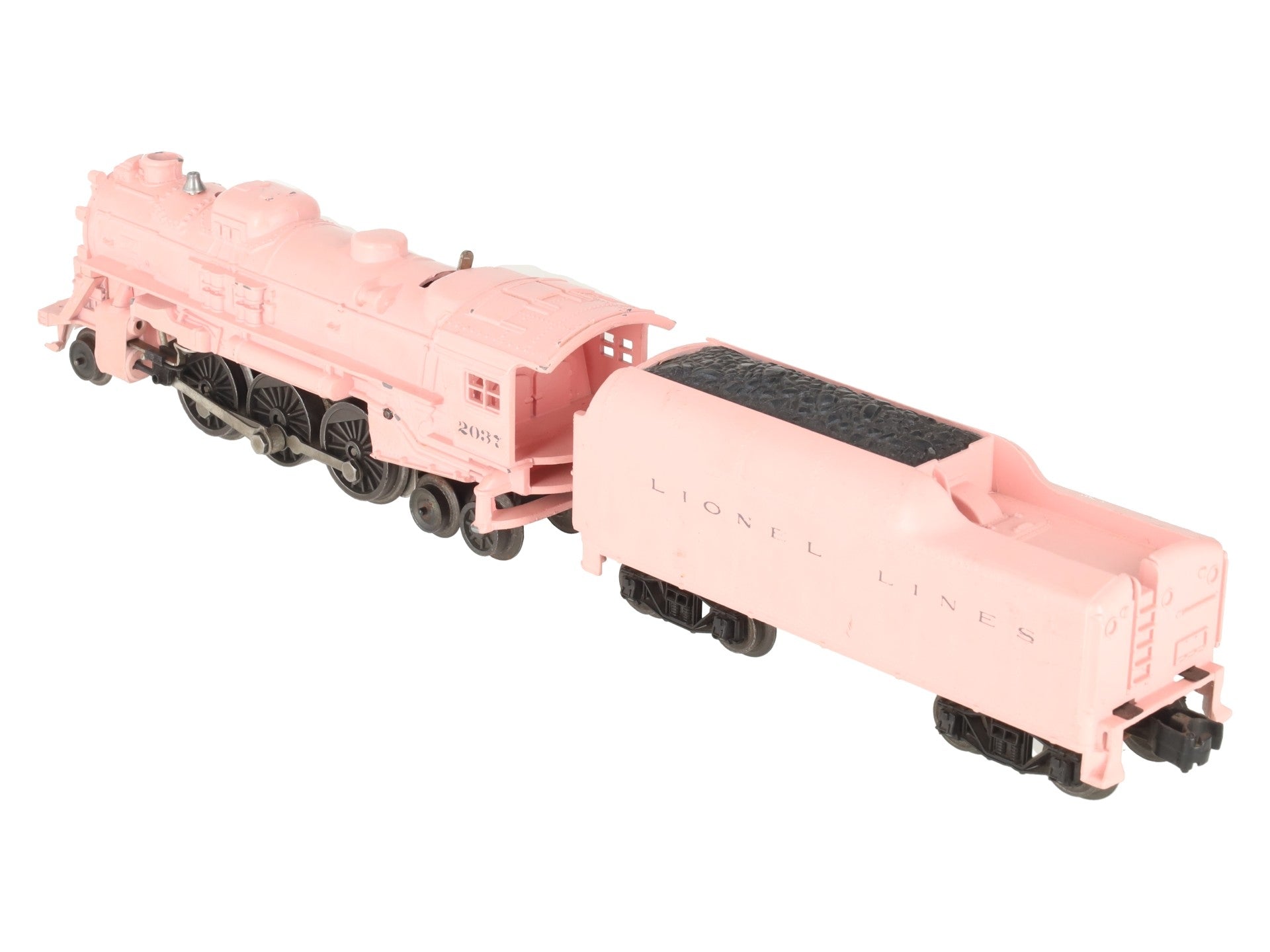 Lionel 2037-500 Vintage O Girls 2-6-4 Pink Steam Locomotive and Tender VG