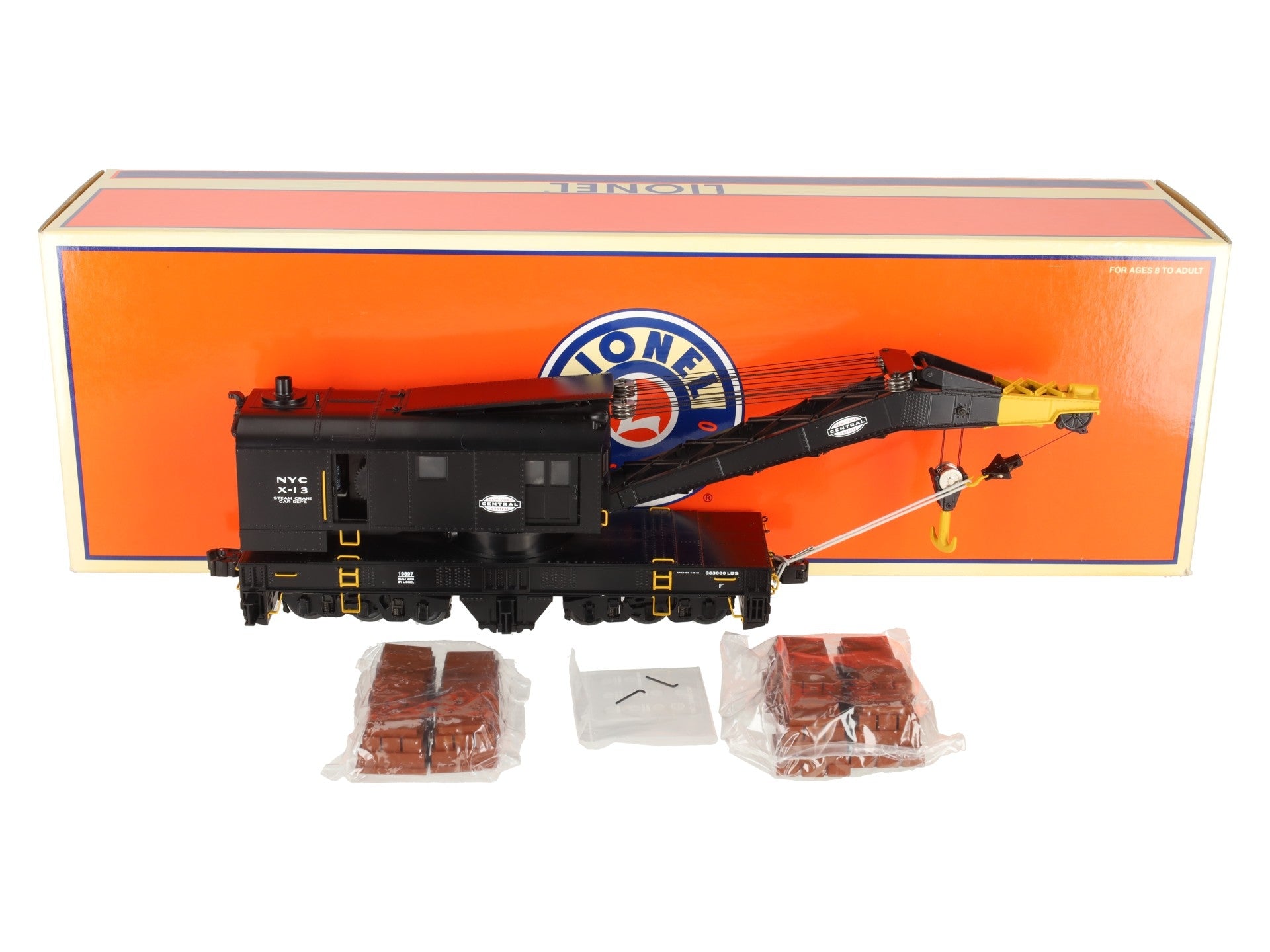 Lionel 6-19897 O Gauge New York Central TMCC Operating Crane Car #X-13 EX/Box