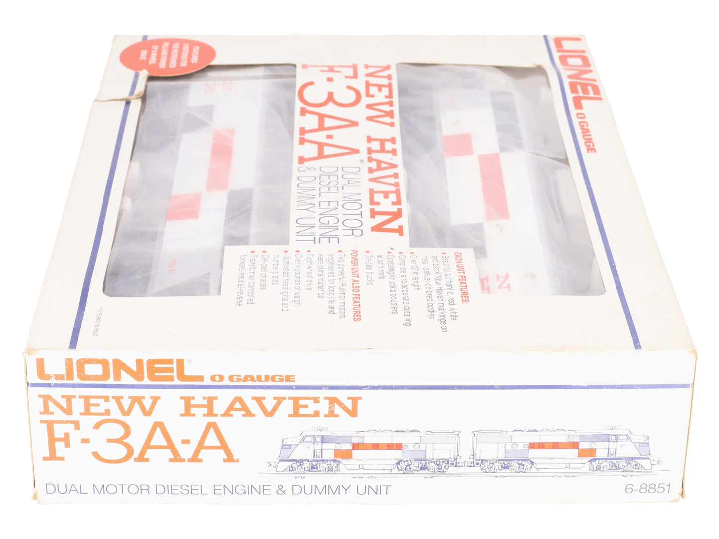 Lionel 6-8851 O Gauge New Haven F3 AA Diesel Locomotive Set #8851/8852 EX/Box