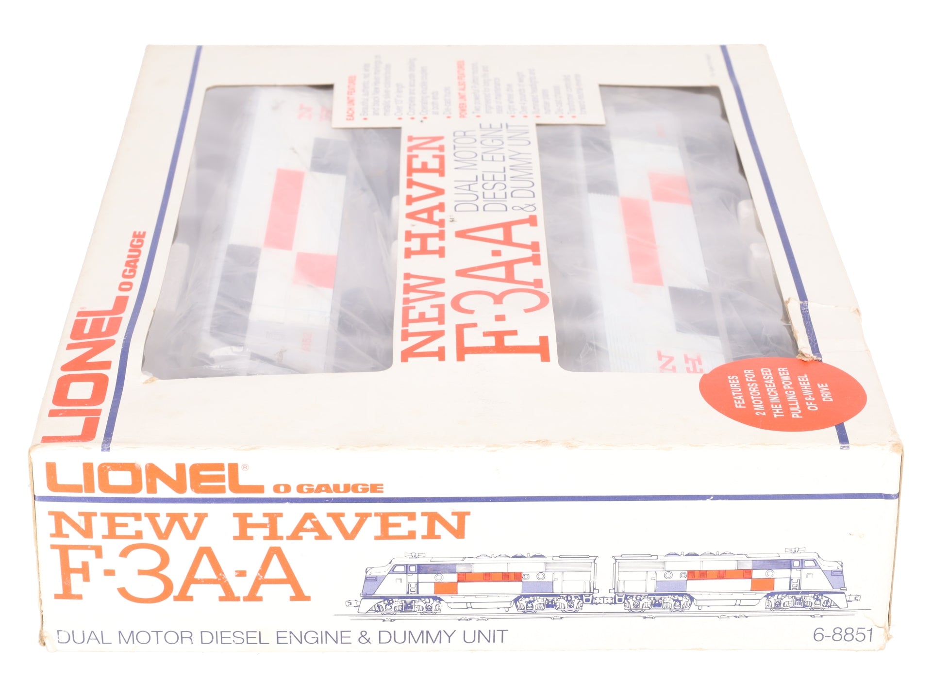 Lionel 6-8851 O Gauge New Haven F3 AA Diesel Locomotive Set #8851/8852 EX/Box