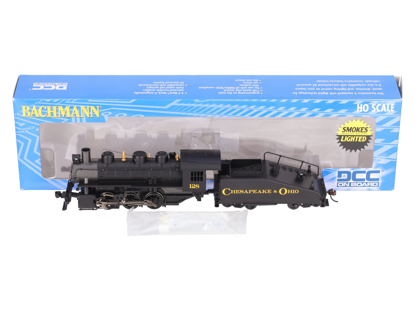 Bachmann 51612 HO Chesapeake & Ohio USRA 0-6-0 Steam Locomotive with Smoke #128 LN/Box