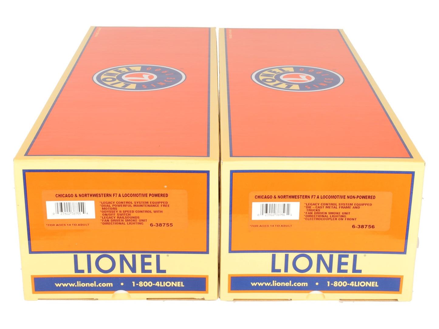 Lionel 6-38754 O C&NW Legacy F-7 AA Diesel Locomotive Set #401/#403 LN/Box