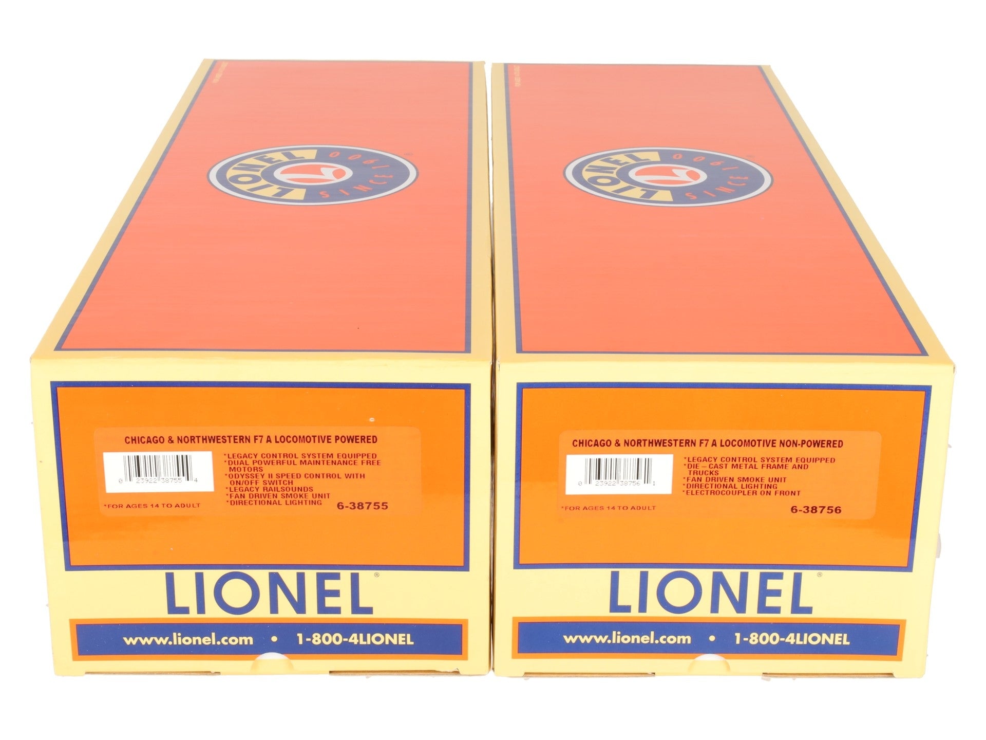 Lionel 6-38754 O C&NW Legacy F-7 AA Diesel Locomotive Set #401/#403 LN/Box