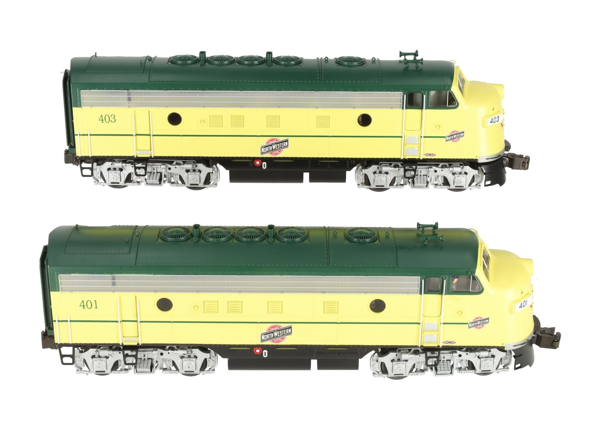 Lionel 6-38754 O C&NW Legacy F-7 AA Diesel Locomotive Set #401/#403 LN/Box
