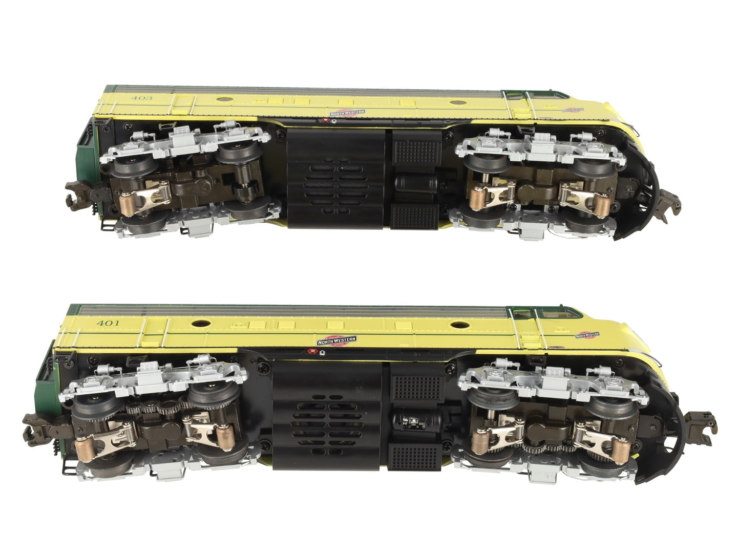 Lionel 6-38754 O C&NW Legacy F-7 AA Diesel Locomotive Set #401/#403 LN/Box