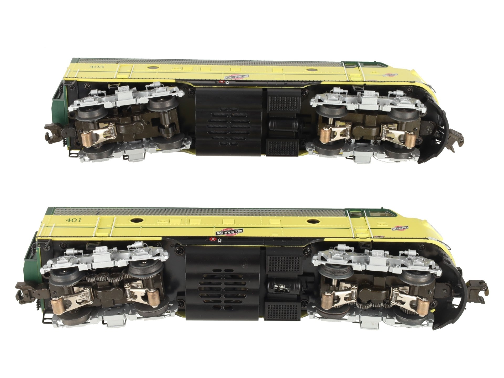 Lionel 6-38754 O C&NW Legacy F-7 AA Diesel Locomotive Set #401/#403 LN/Box