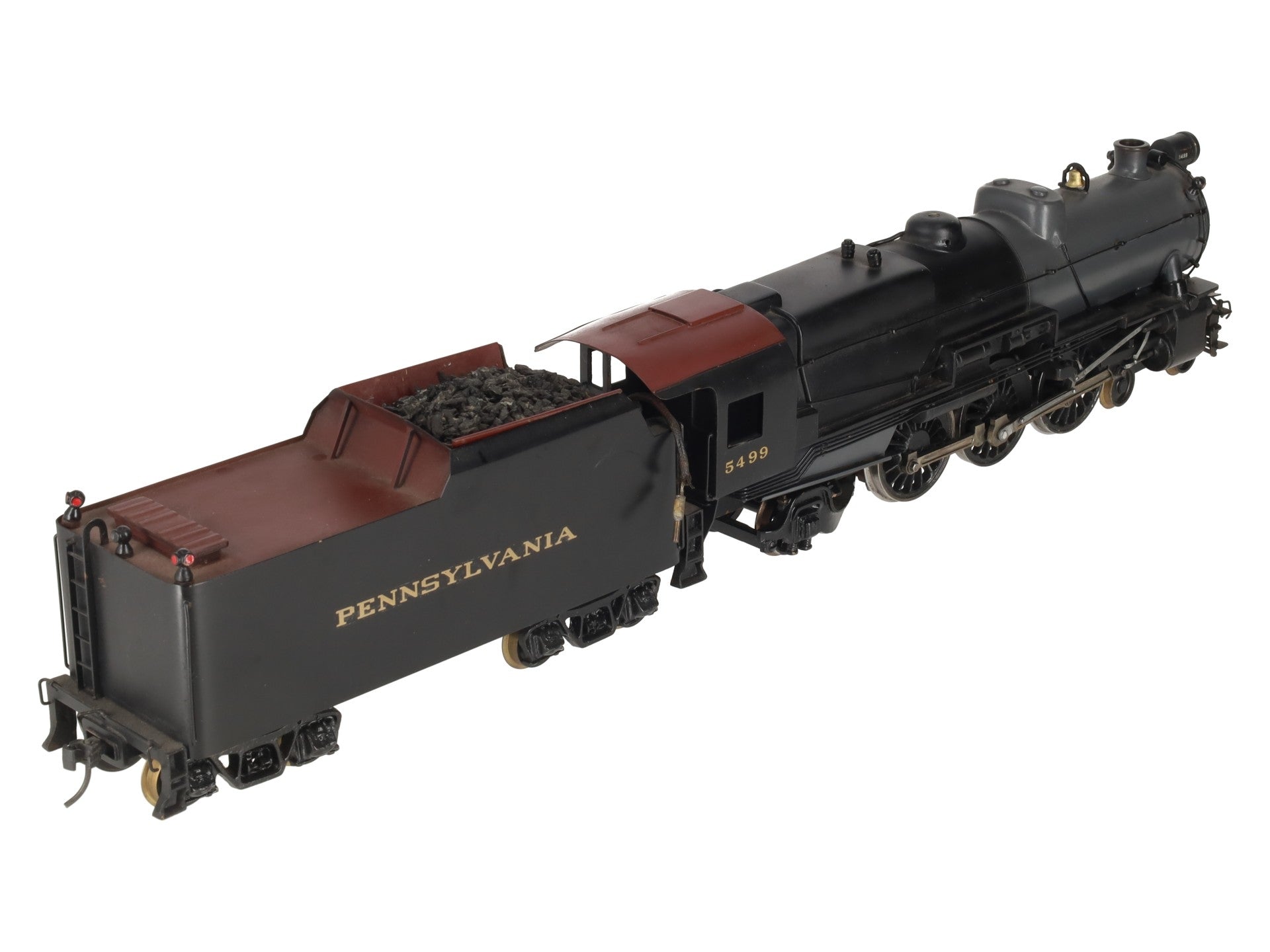 O Scale 2-Rail Brass Pennsylvania 4-6-2 Steam Locomotive & Tender Custom #5499 EX