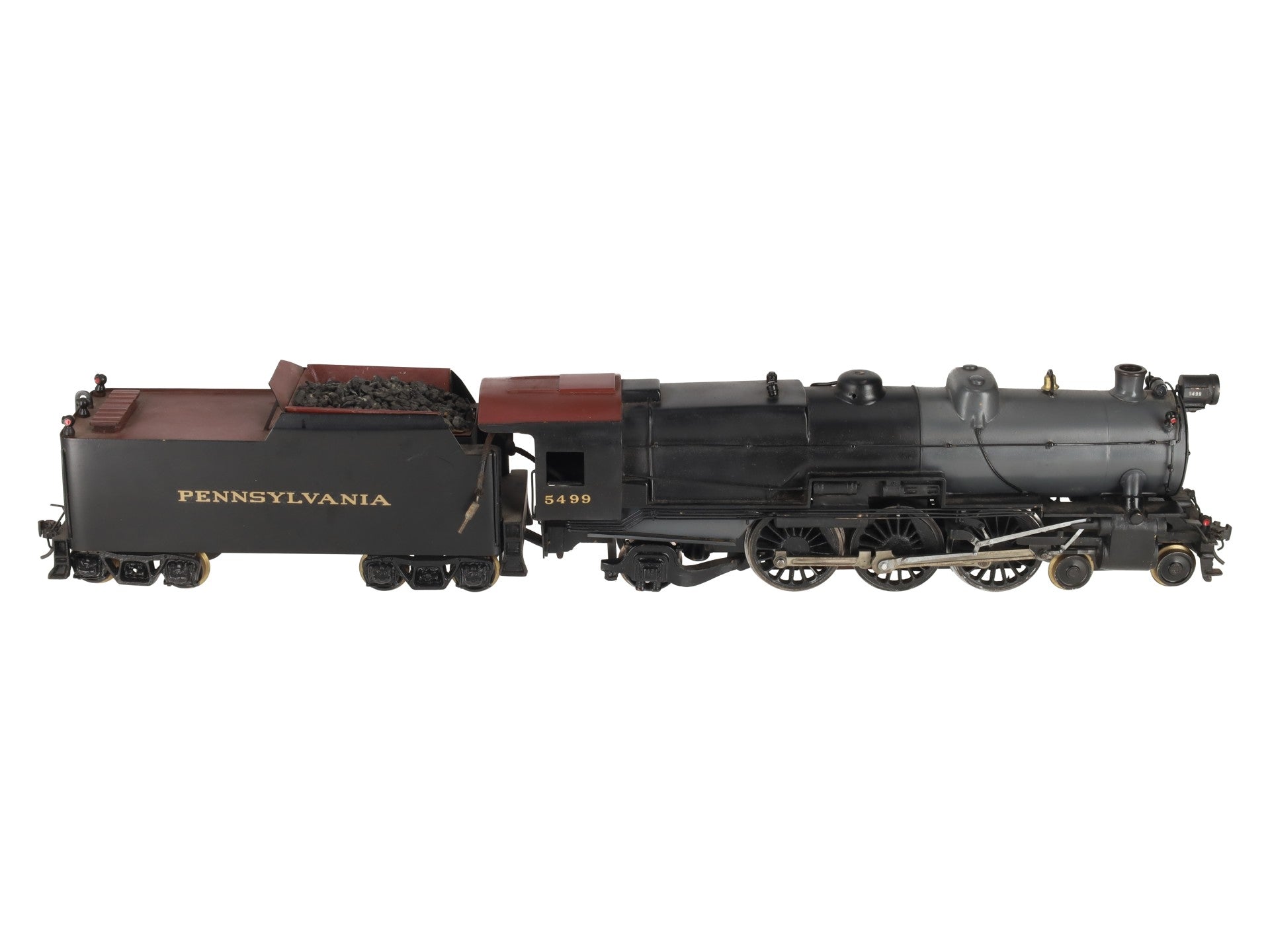 O Scale 2-Rail Brass Pennsylvania 4-6-2 Steam Locomotive & Tender Custom #5499 EX