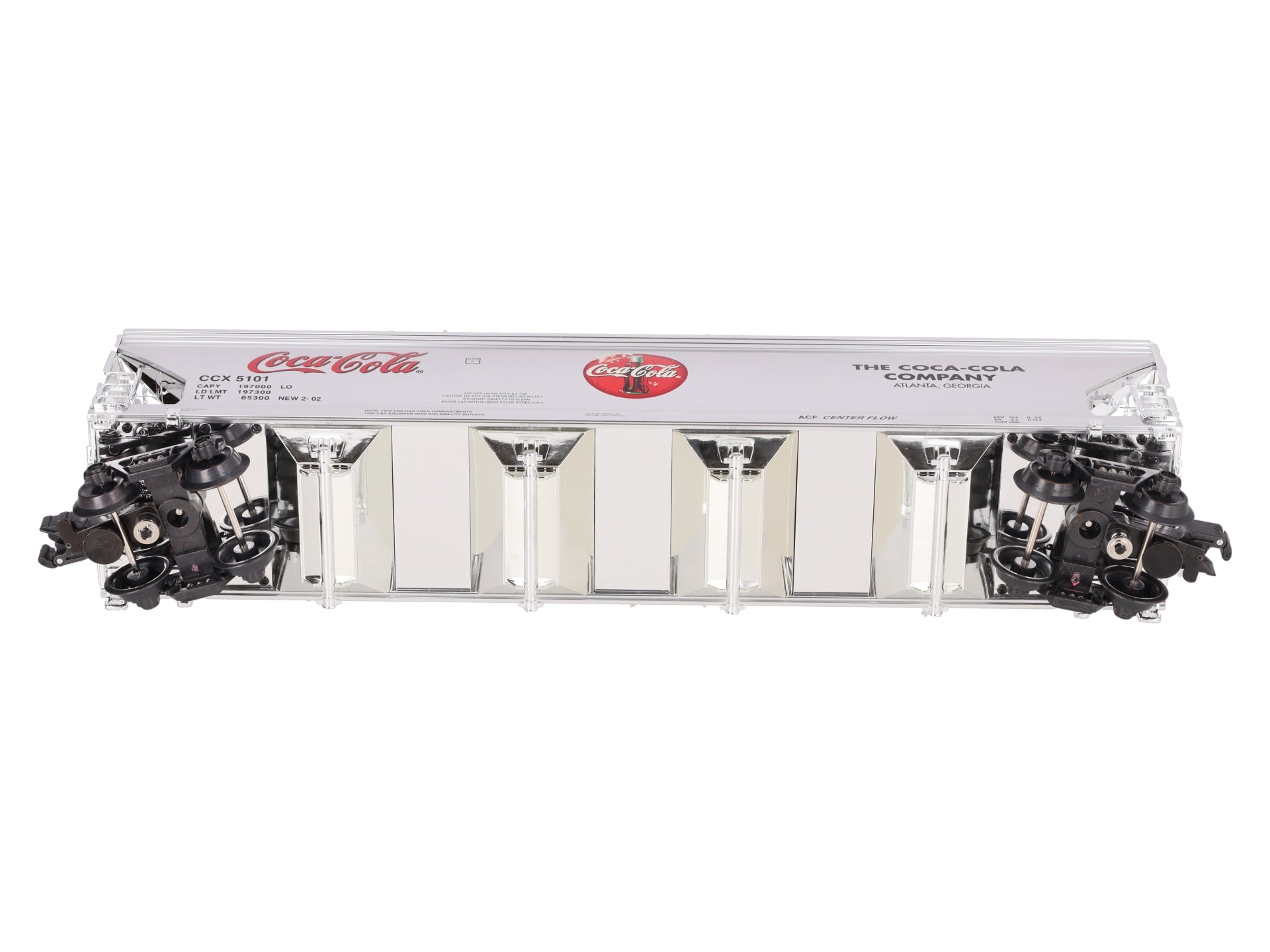 K-Line K6244-5101 O Gauge Coca-Cola Aluminum 4 Bay Hopper Car #5101 LN/Box