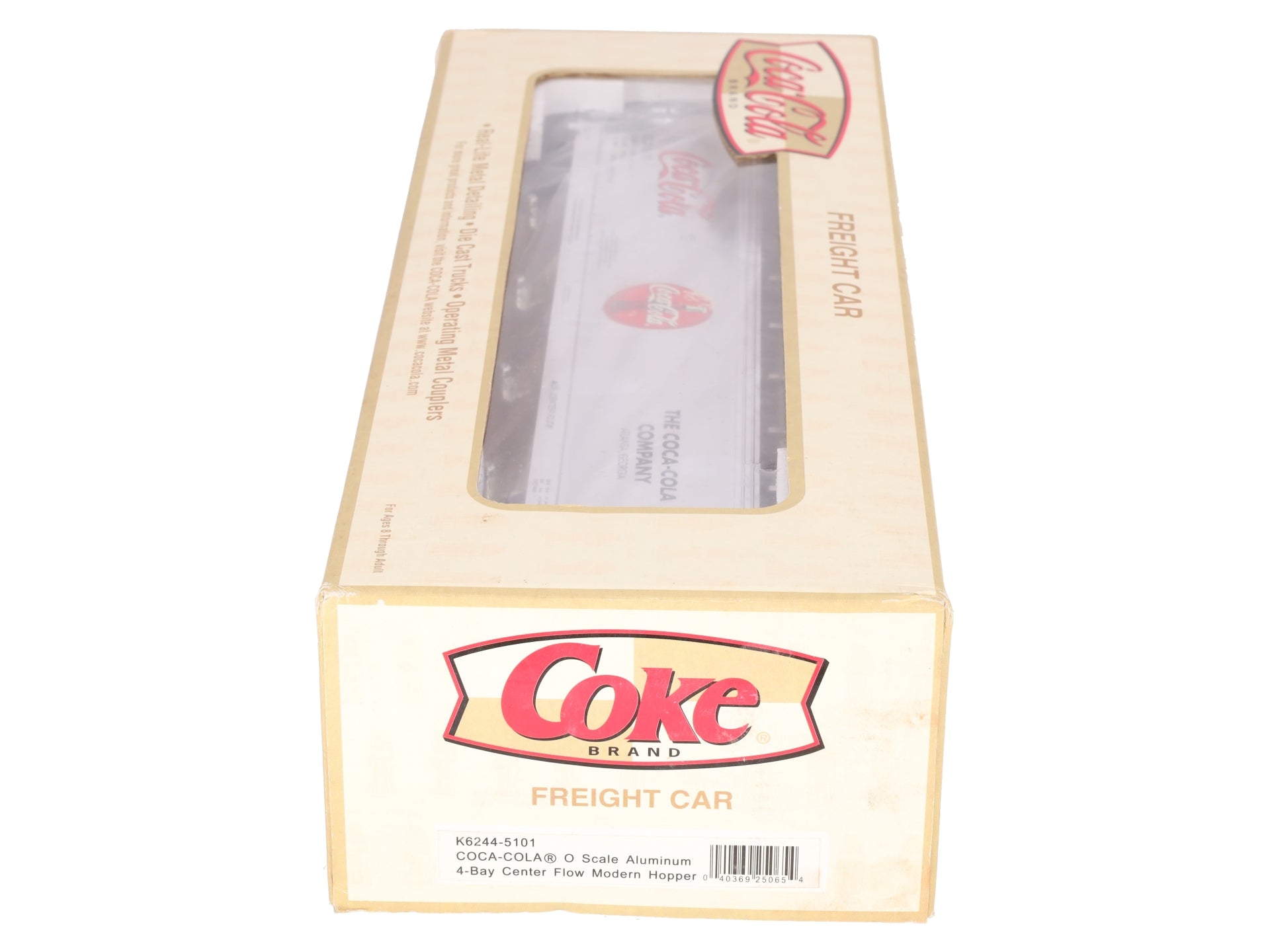 K-Line K6244-5101 O Gauge Coca-Cola Aluminum 4 Bay Hopper Car #5101 LN/Box