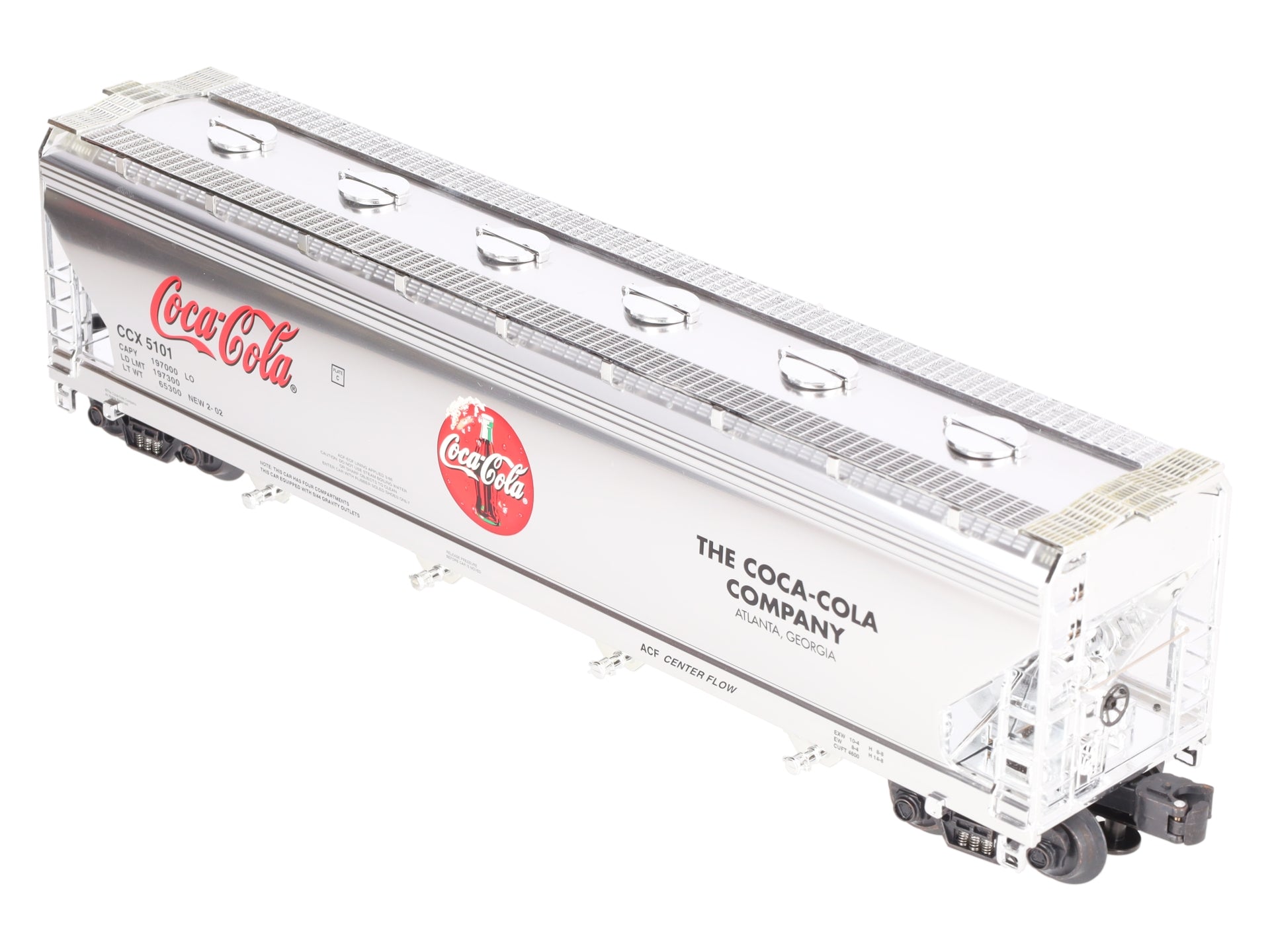 K-Line K6244-5101 O Gauge Coca-Cola Aluminum 4 Bay Hopper Car #5101 LN/Box