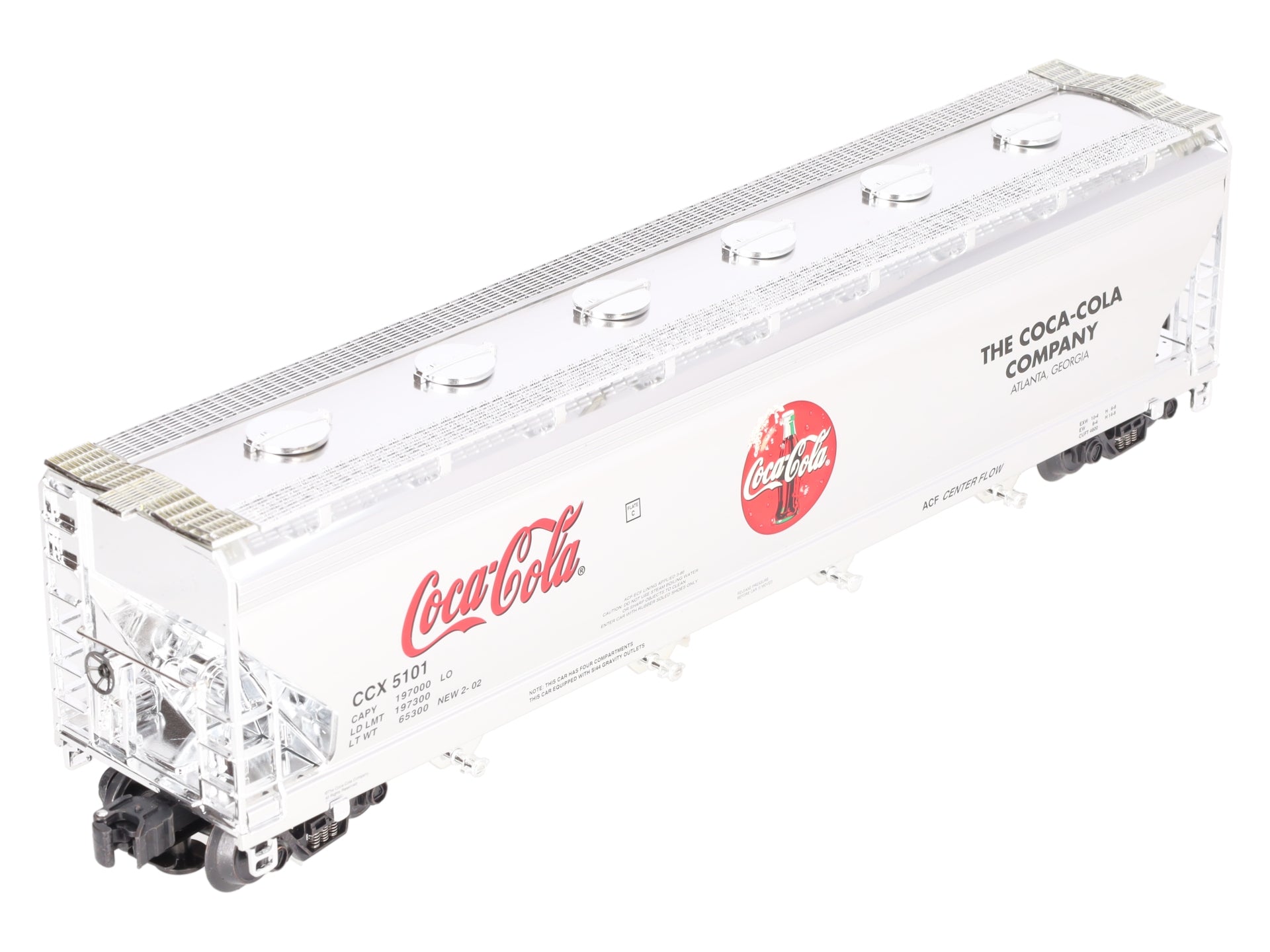 K-Line K6244-5101 O Gauge Coca-Cola Aluminum 4 Bay Hopper Car #5101 LN/Box
