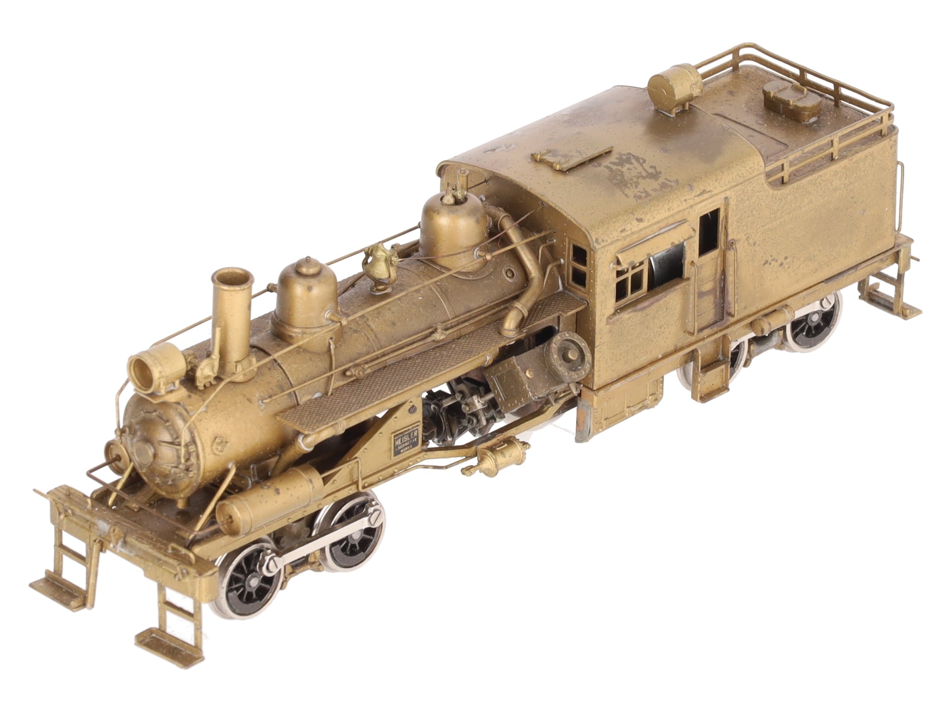 Pacific Fast Mail BRASS HO Unpainted Steam Logging Heisler 2-TRUCK Locomotive EX