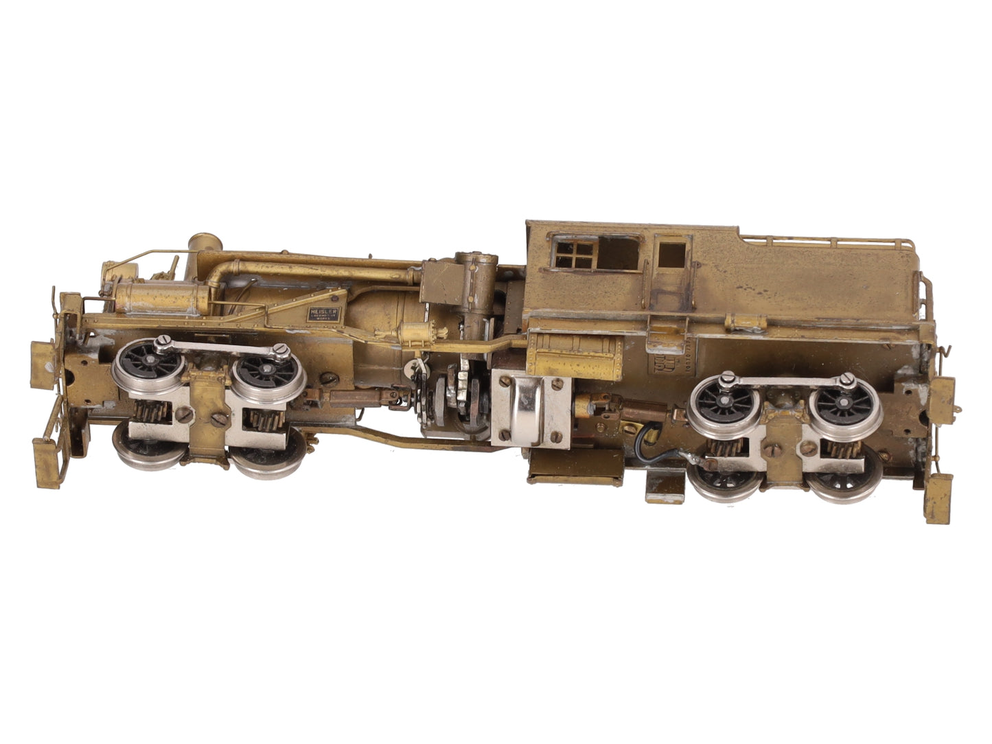 Pacific Fast Mail BRASS HO Unpainted Steam Logging Heisler 2-TRUCK Locomotive EX