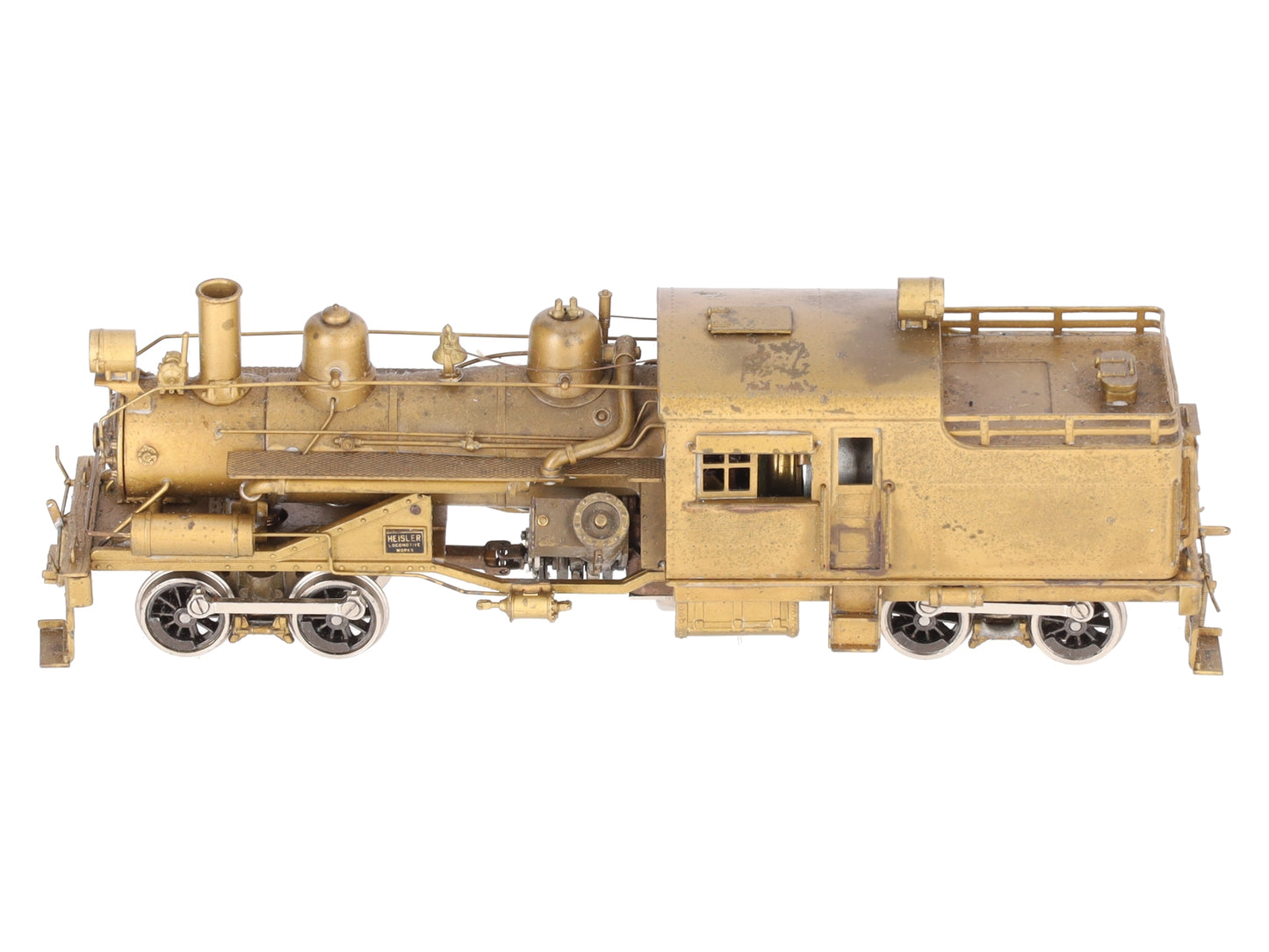 Pacific Fast Mail BRASS HO Unpainted Steam Logging Heisler 2-TRUCK Locomotive EX