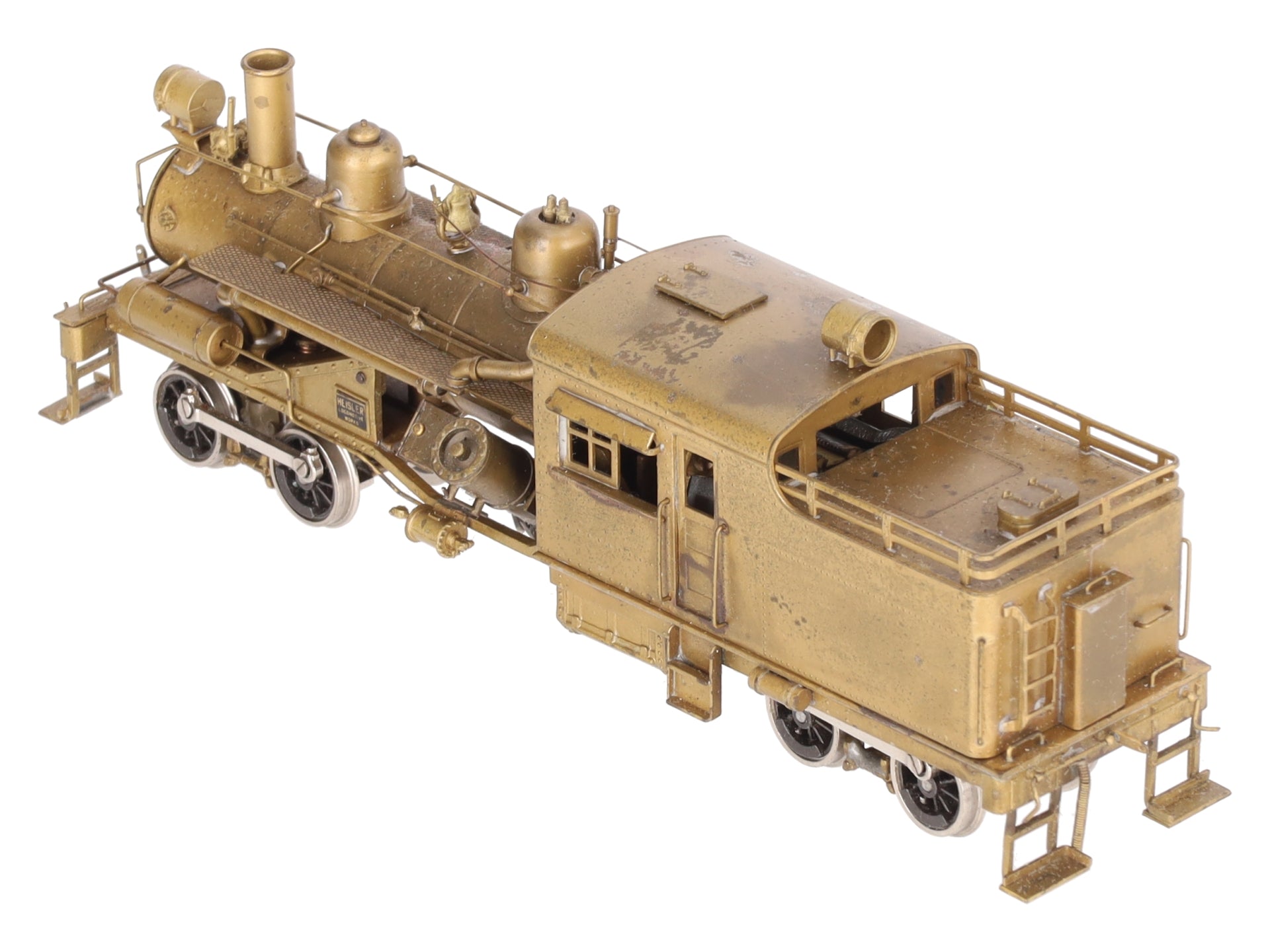 Pacific Fast Mail BRASS HO Unpainted Steam Logging Heisler 2-TRUCK Locomotive EX
