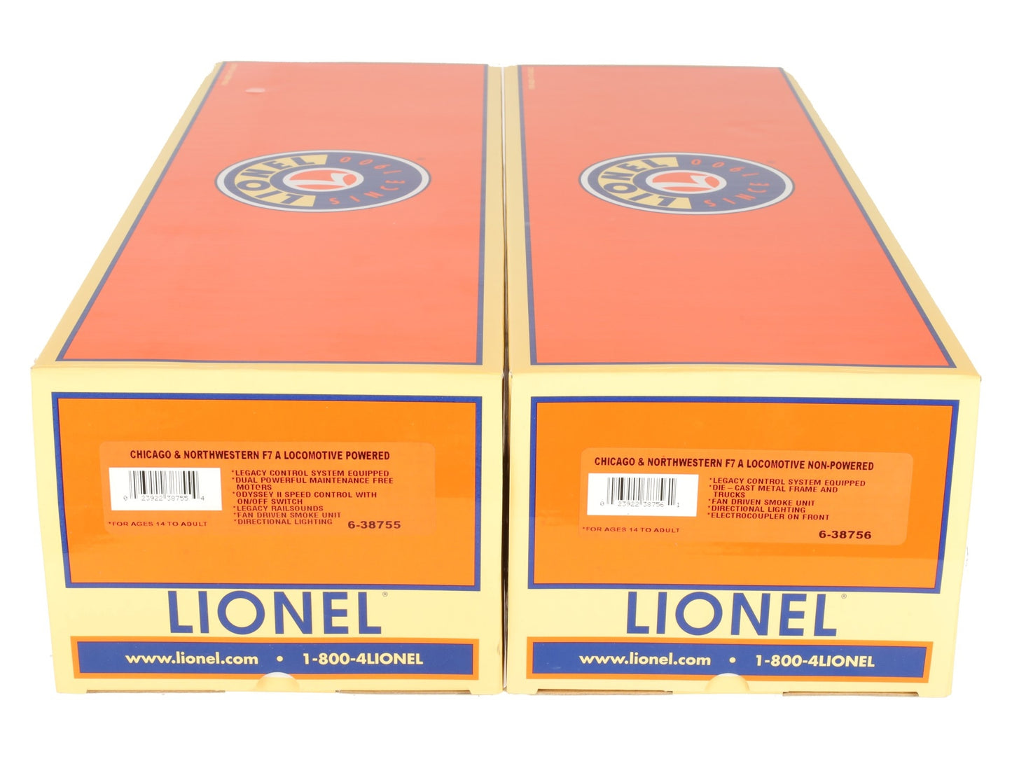 Lionel 6-38754 O C&NW Legacy F-7 AA Diesel Locomotive Set #401/#403 LN/Box