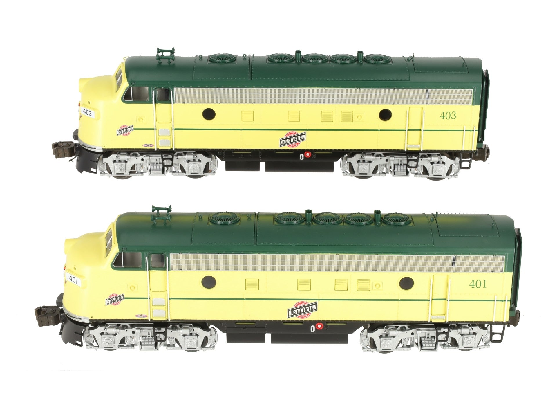 Lionel 6-38754 O C&NW Legacy F-7 AA Diesel Locomotive Set #401/#403 LN/Box