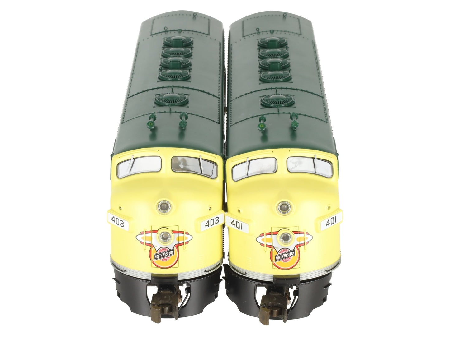 Lionel 6-38754 O C&NW Legacy F-7 AA Diesel Locomotive Set #401/#403 LN/Box