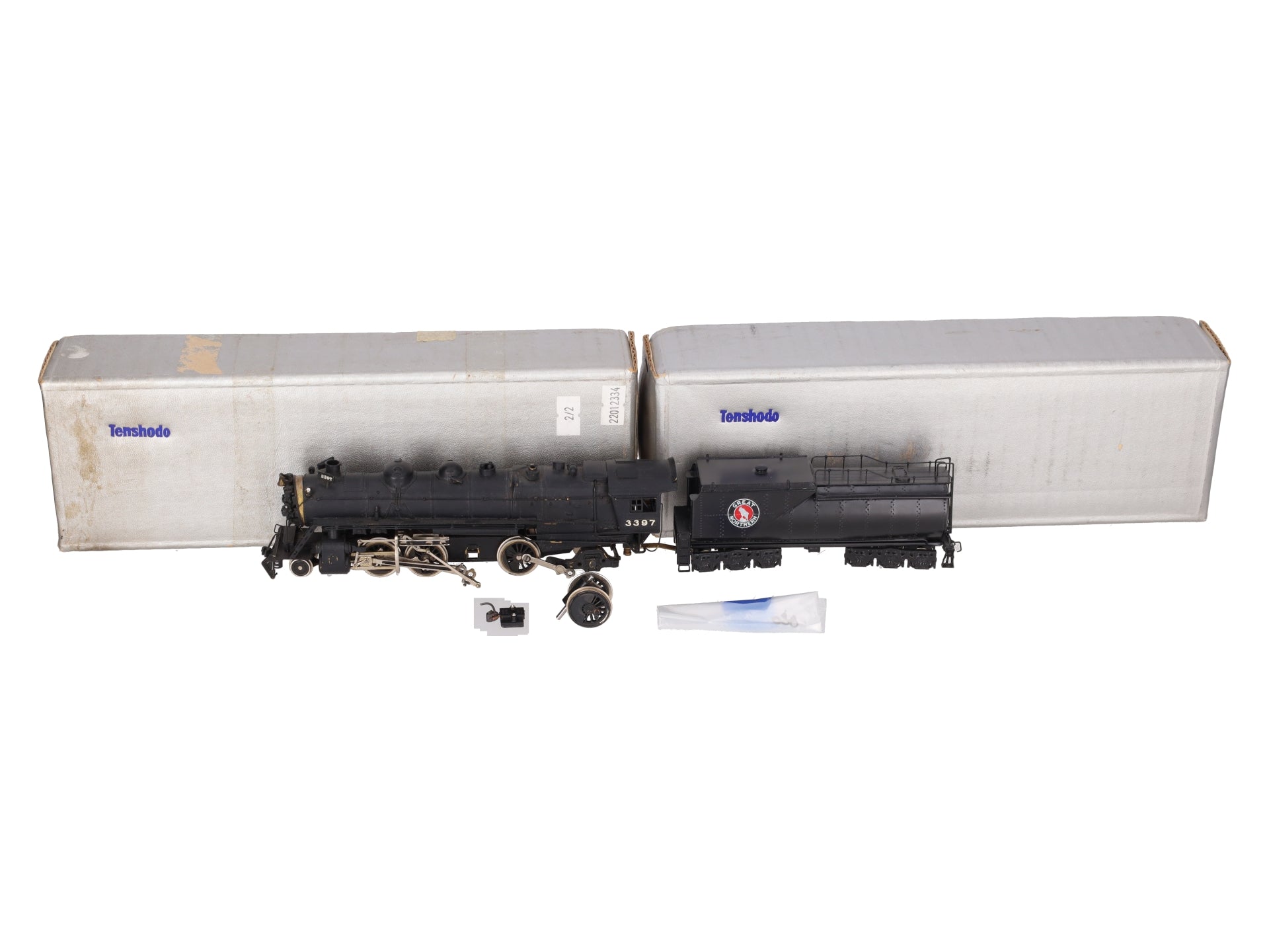 Tenshodo BRASS HO Scale Great Northern 2-8-2 Steam Locomotive & Tender #3397