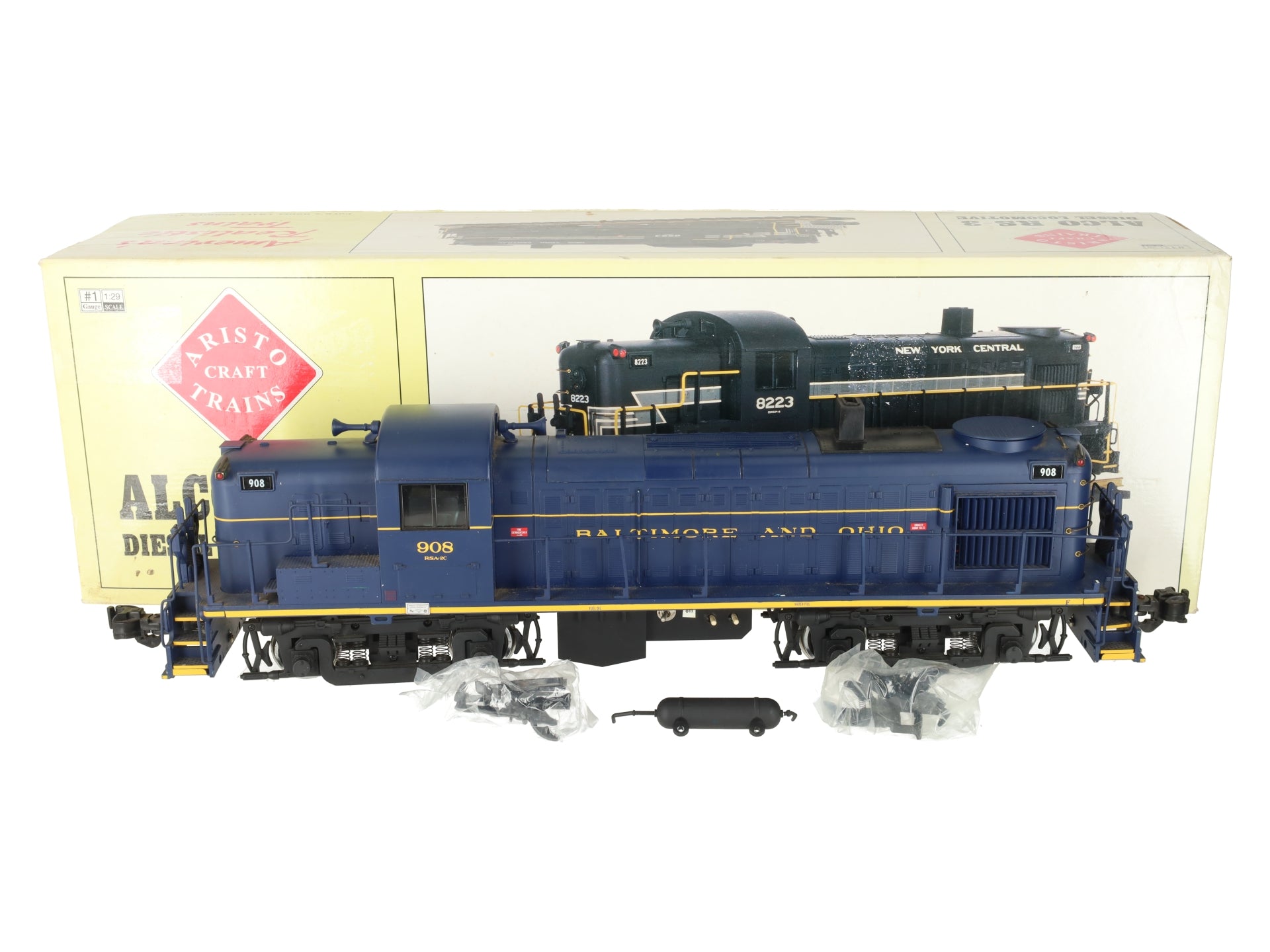 Aristo-Craft 22213 G Scale Baltimore & Ohio RS-3 Diesel Locomotive #908 VG/Box