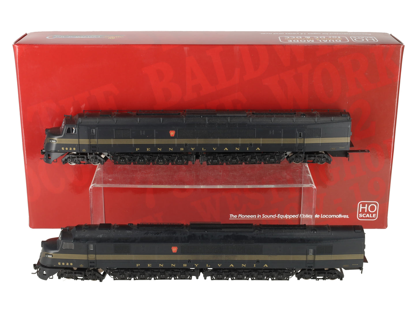 Broadway Limited 2090 HO PRR A1/A2 Set Diesel Locomotive #5828 w/ DCC/Sound EX/Box