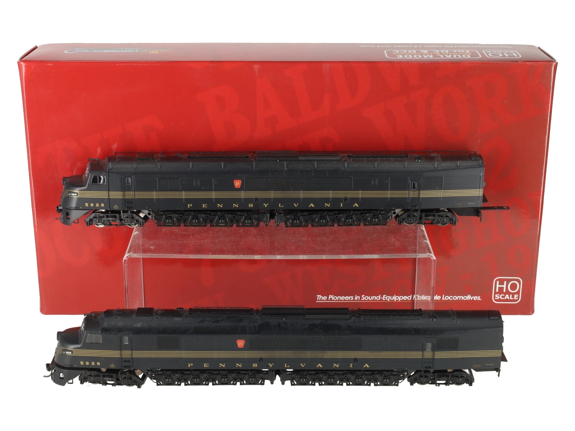 Broadway Limited 2090 HO PRR A1/A2 Set Diesel Locomotive #5828 w/ DCC/Sound EX/Box