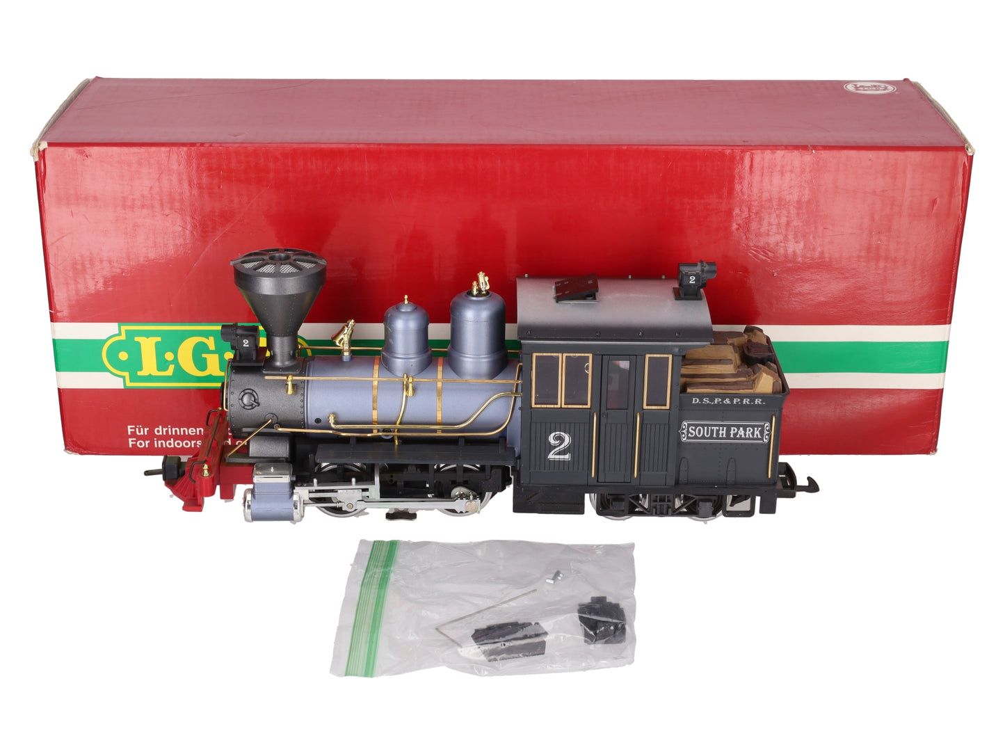 LGB 21252 G Denver, South Park & Pacific Forney Steam Locomotive #2 w/Sound EX/Box