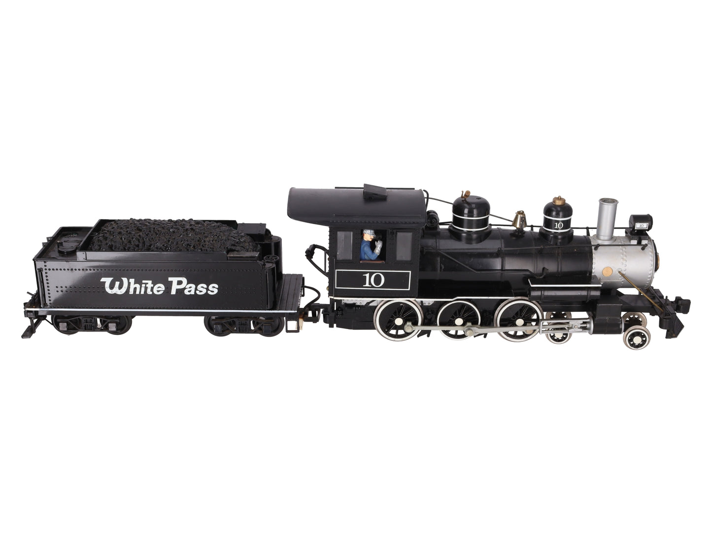 Bachmann 81096 G Scale White Pass 4-6-0 Steam Locomotive & Tender #10 VG