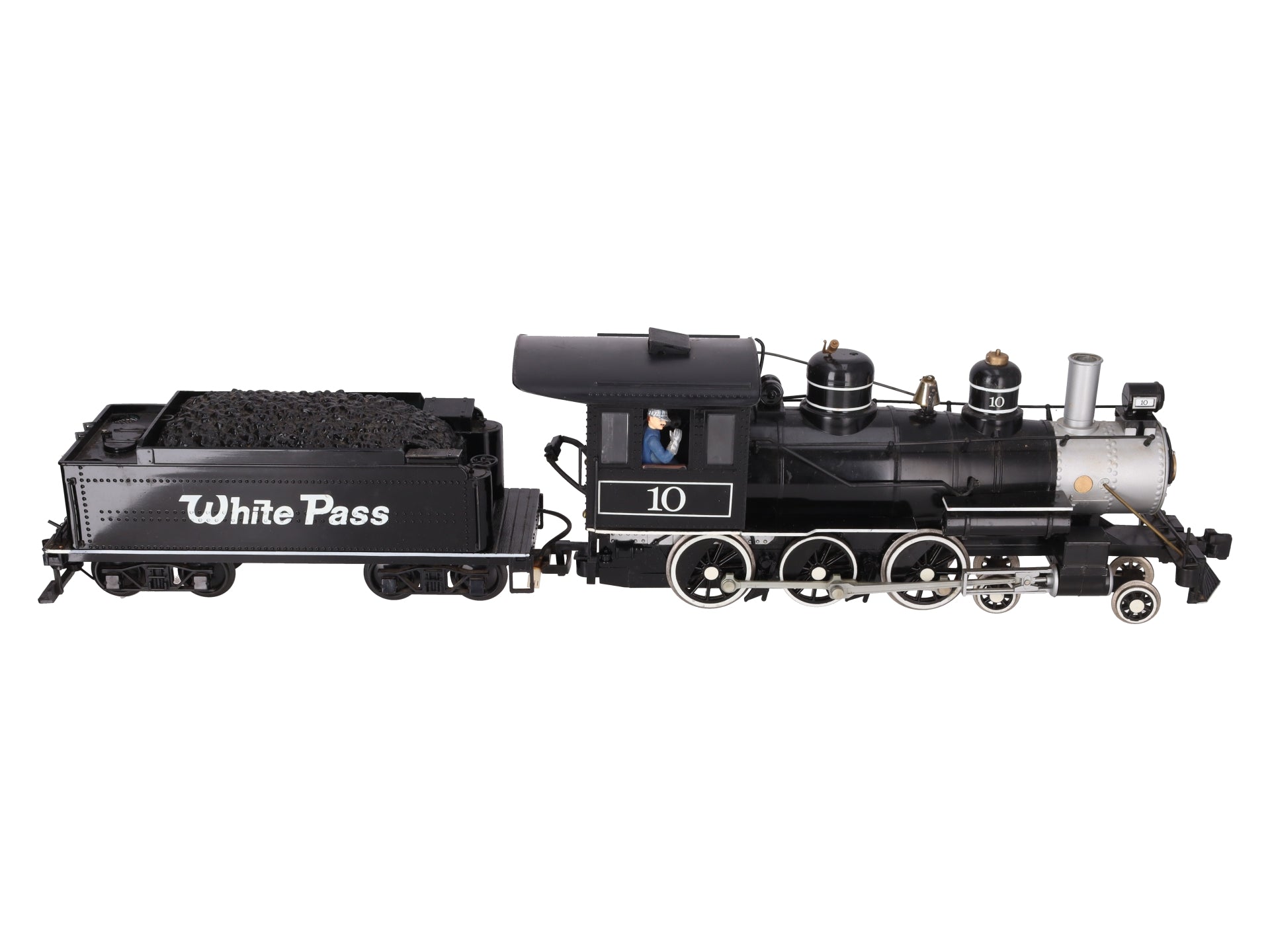 Bachmann 81096 G Scale White Pass 4-6-0 Steam Locomotive & Tender #10 VG