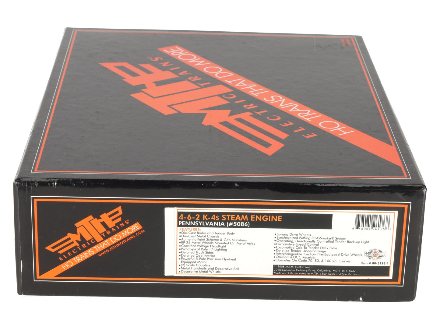 MTH 80-3128-1 HO Pennsylvania Railroad 4-6-2 K-4s Steam Locomotive #5086-PS3 EX/Box